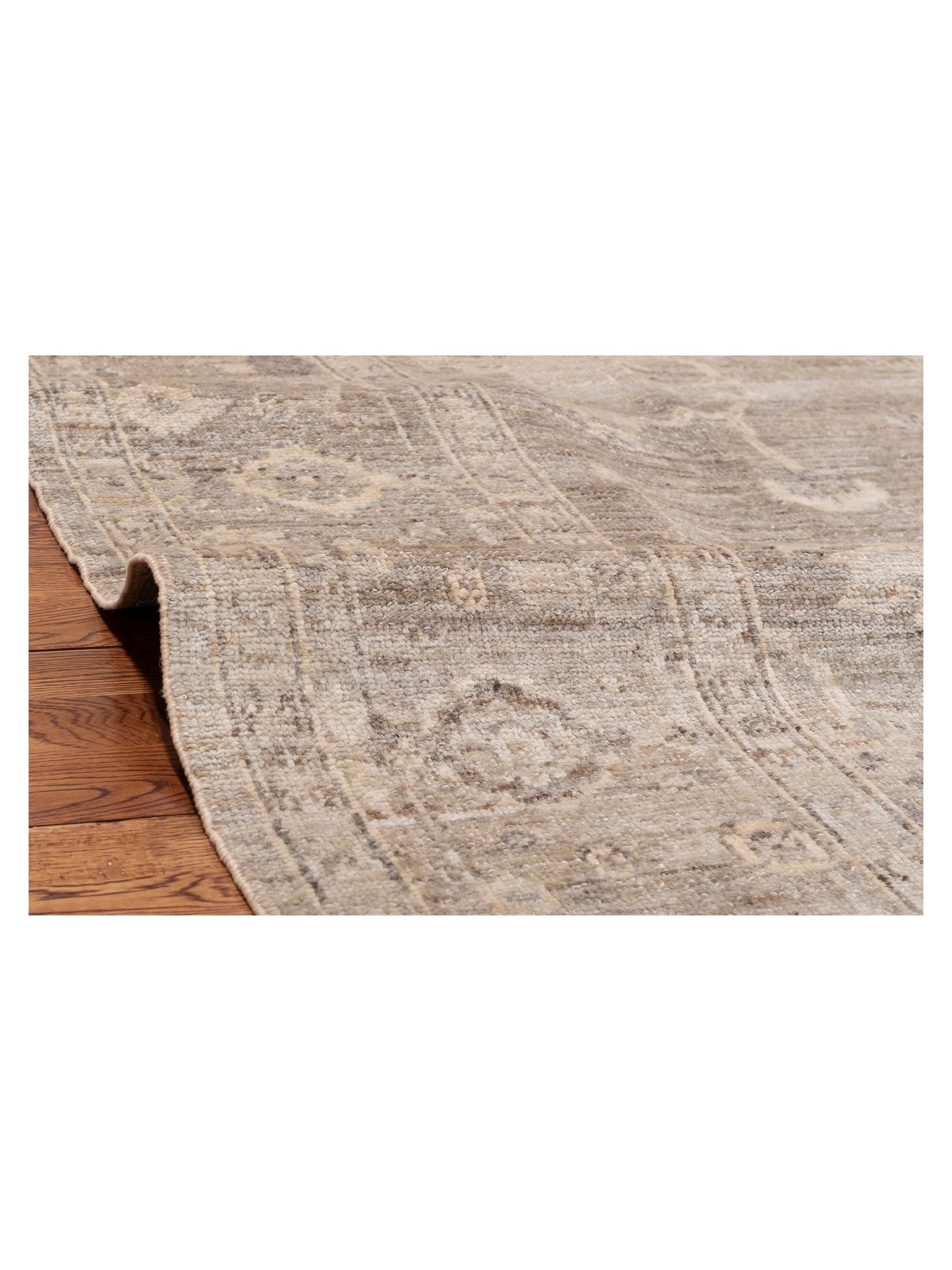 Angora Oushak 152926 Gray Gray 8.9x10.8 Hand Knotted Rug
