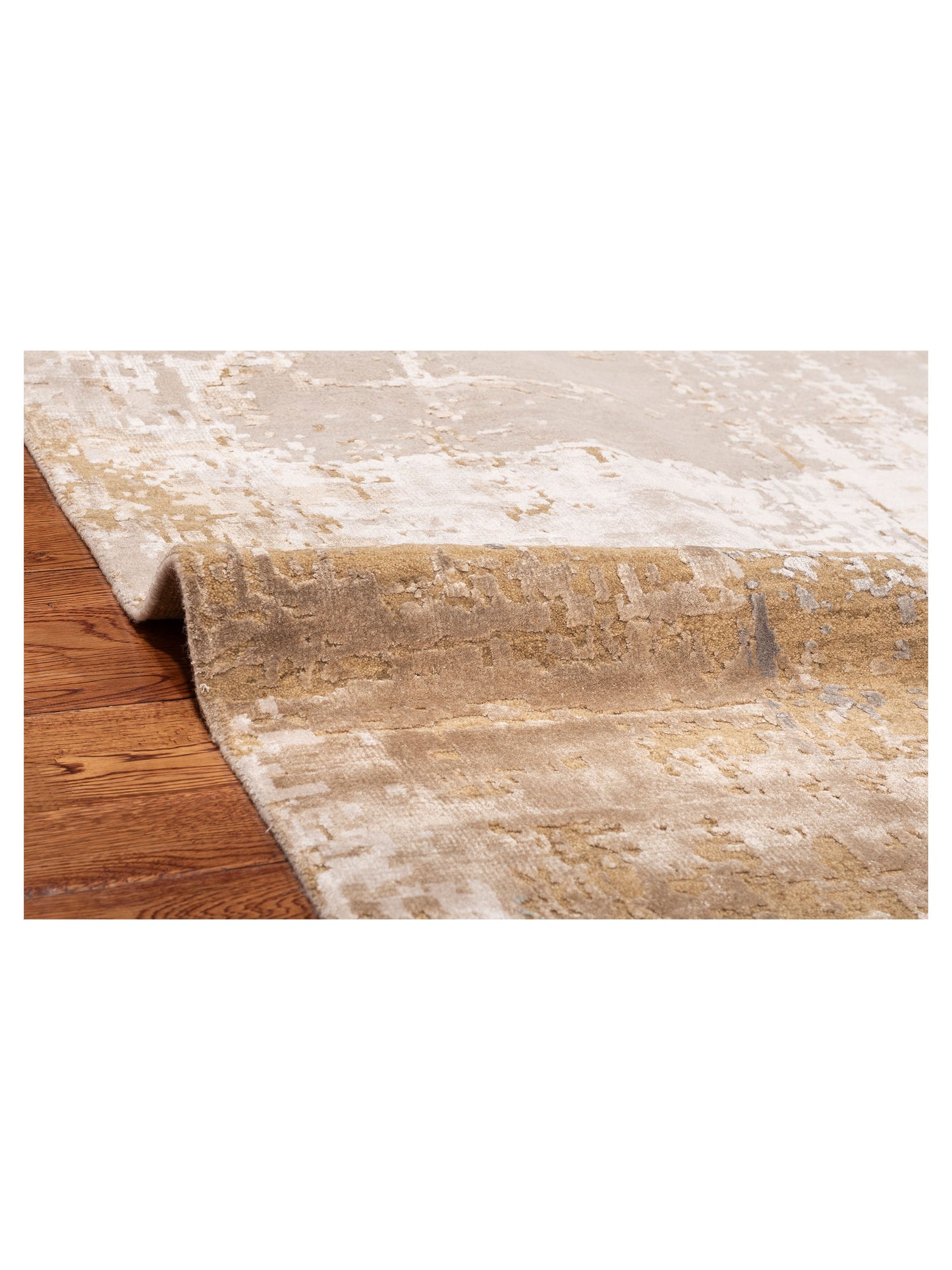 Tibetino 152941 Ivory Light Brown 7.11x10 Hand Knotted Rug