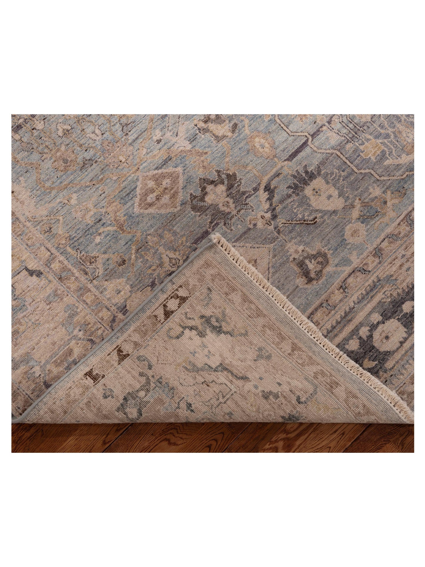 Vintage Revival 152942 Light Blue Ivory 8.1x10 Hand Knotted Rug