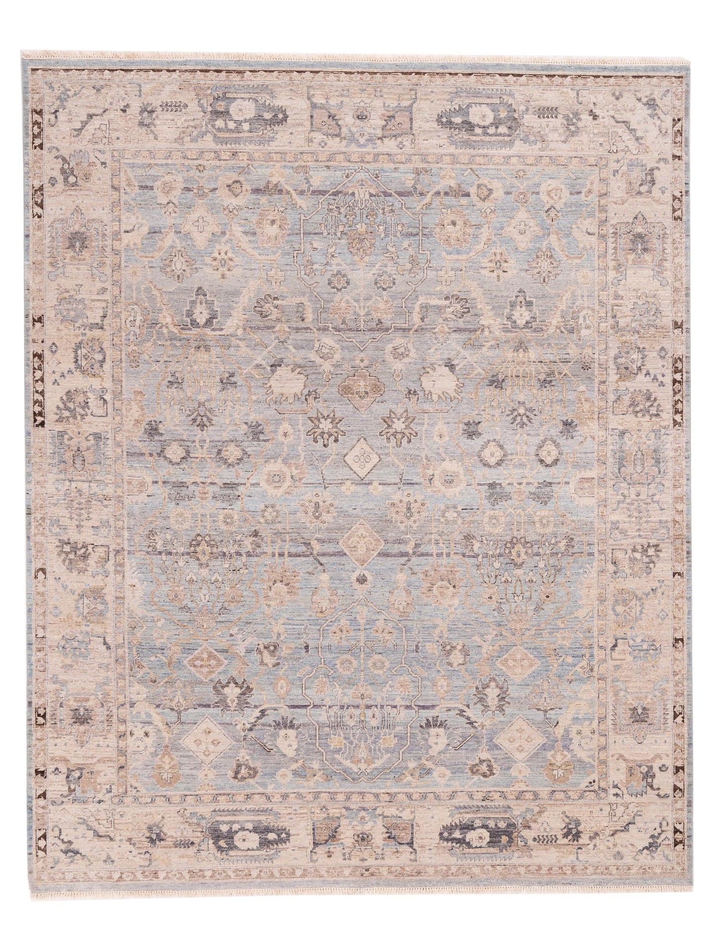 Rajpur Vintage Revival  Light Blue Ivory Traditional
