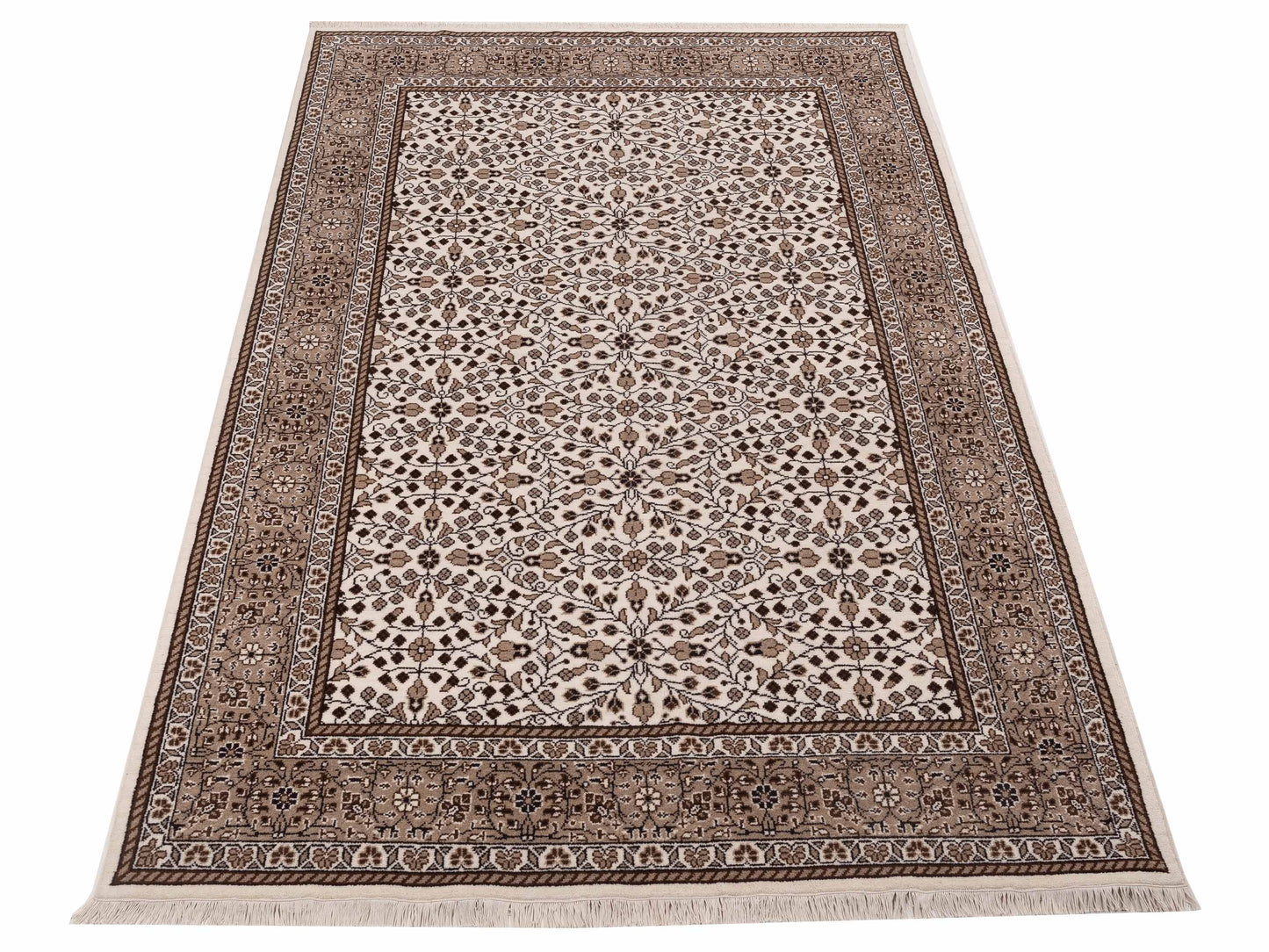 Kayseri 152985 Ivory Gray 7x9.11 Hand Knotted Rug