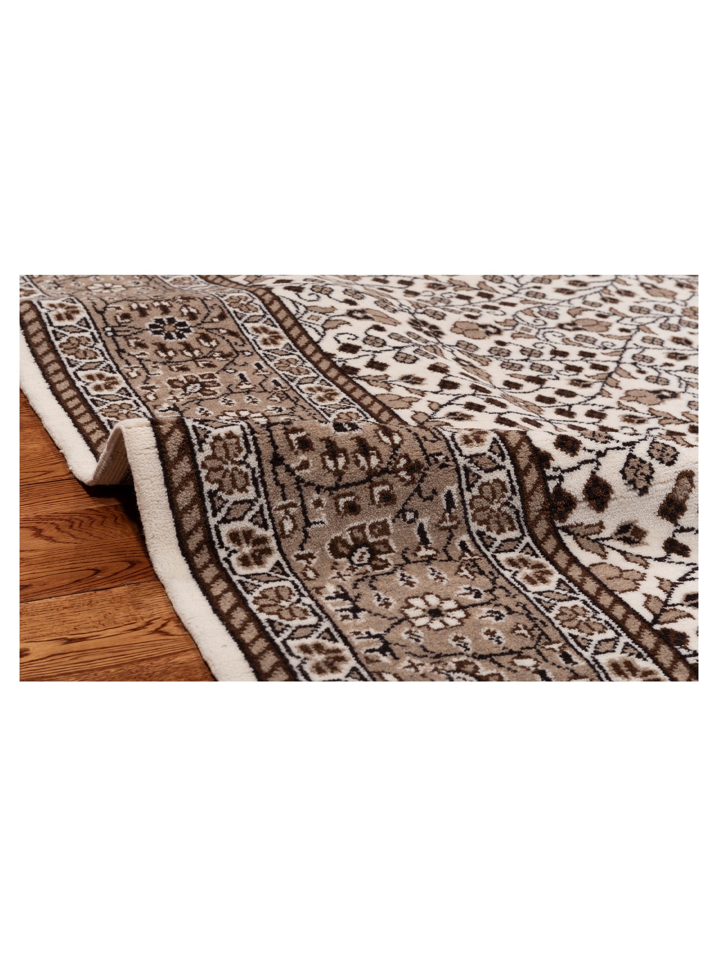 Kayseri 152985 Ivory Gray 7x9.11 Hand Knotted Rug