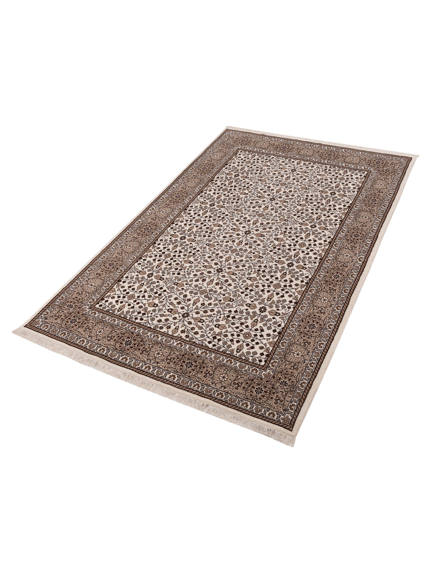 Kayseri 152987 Ivory Brown 6.9x9.10 Hand Knotted Rug