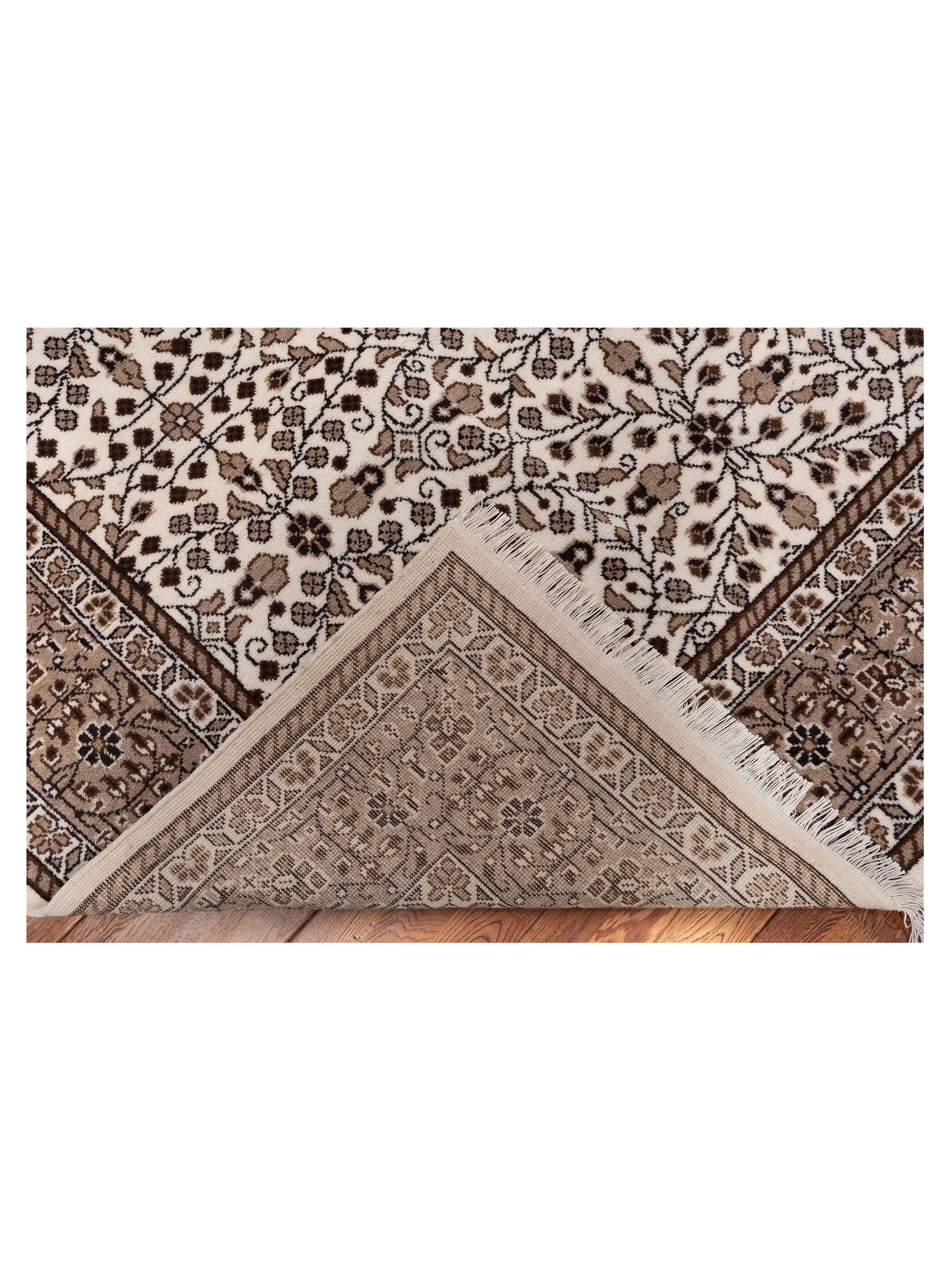 Kayseri 152987 Ivory Brown 6.9x9.10 Hand Knotted Rug