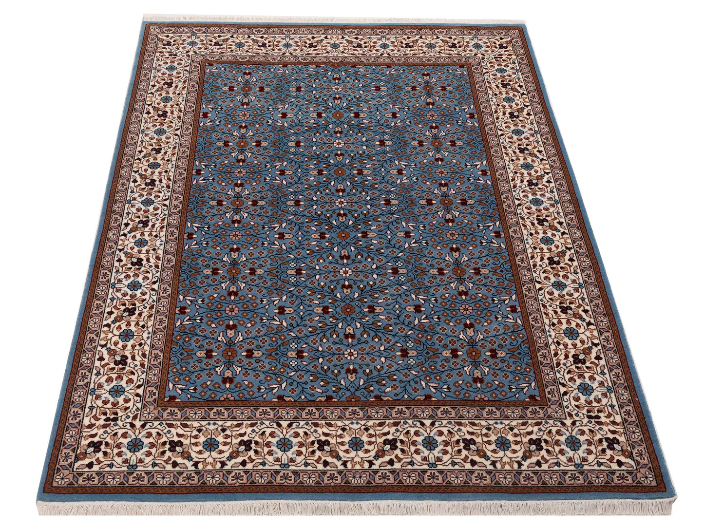 Kayseri 153000 Blue Ivory 6.8x9.1 Hand Knotted Rug