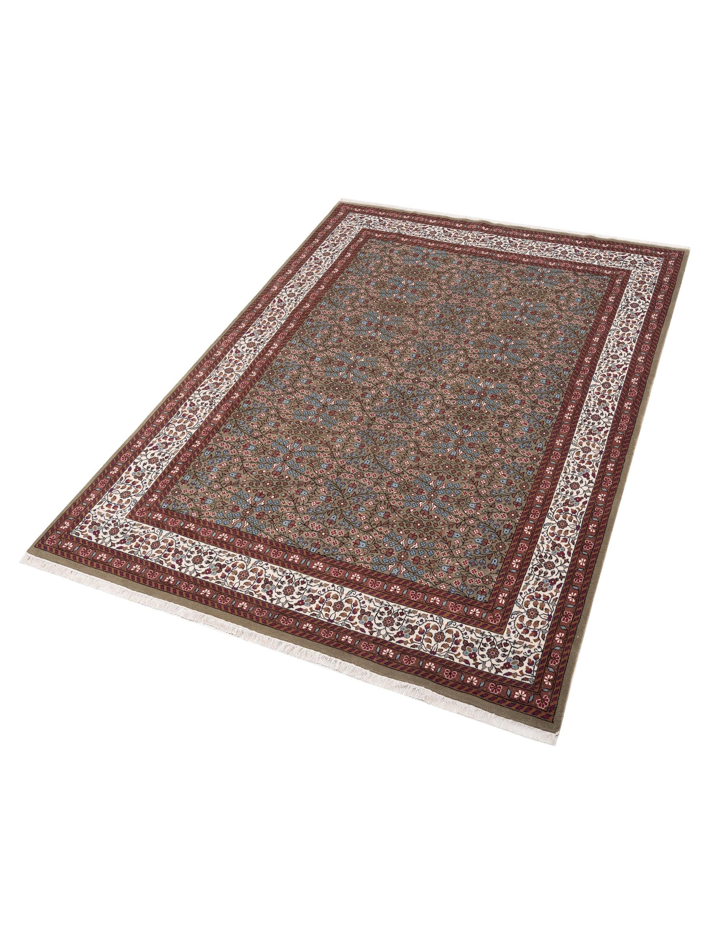 Kayseri 153010 Green Ivory 9x12 Hand Knotted Rug