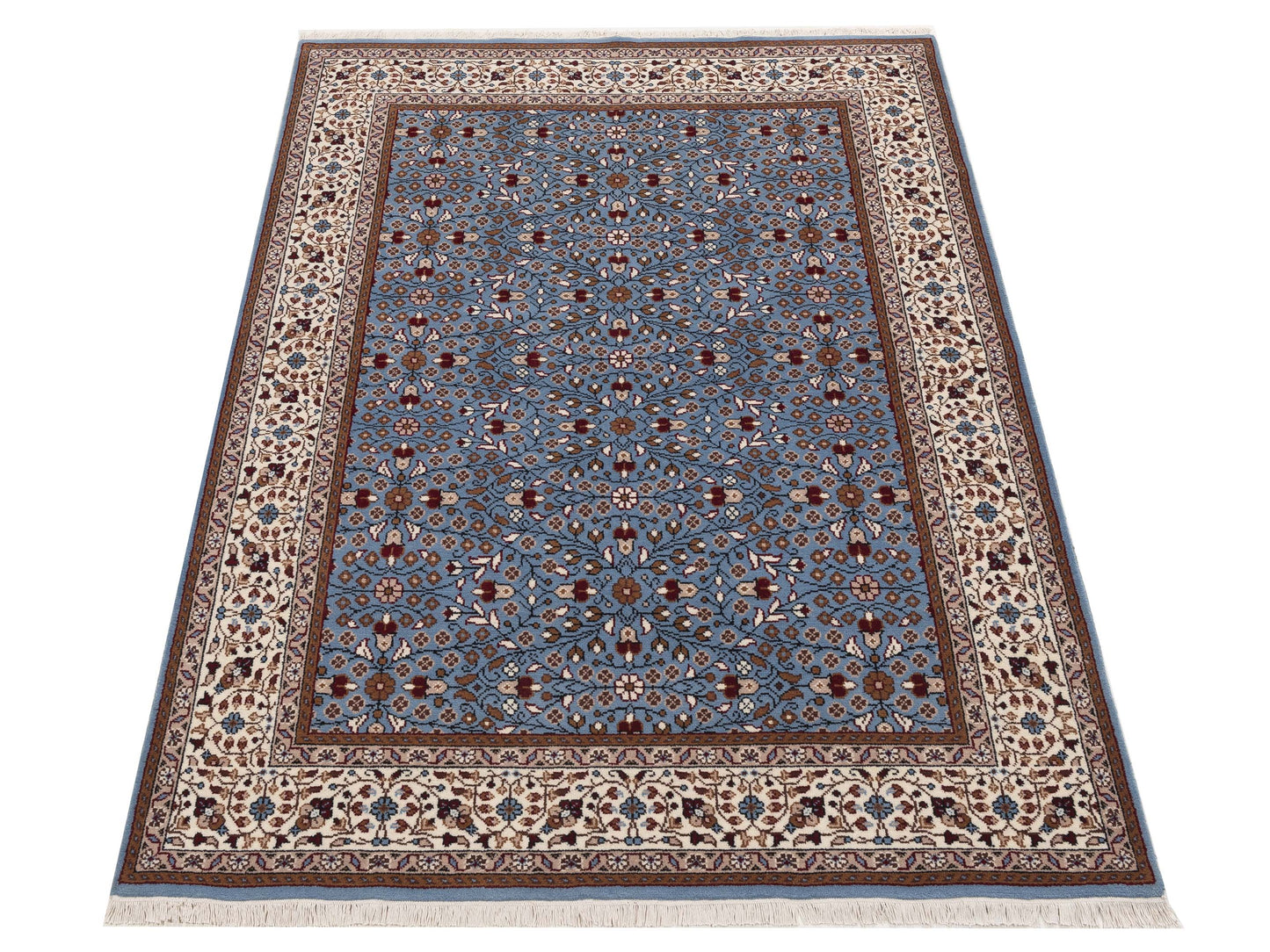 Kayseri 153032 Blue Ivory 4.11x6.11 Hand Knotted Rug