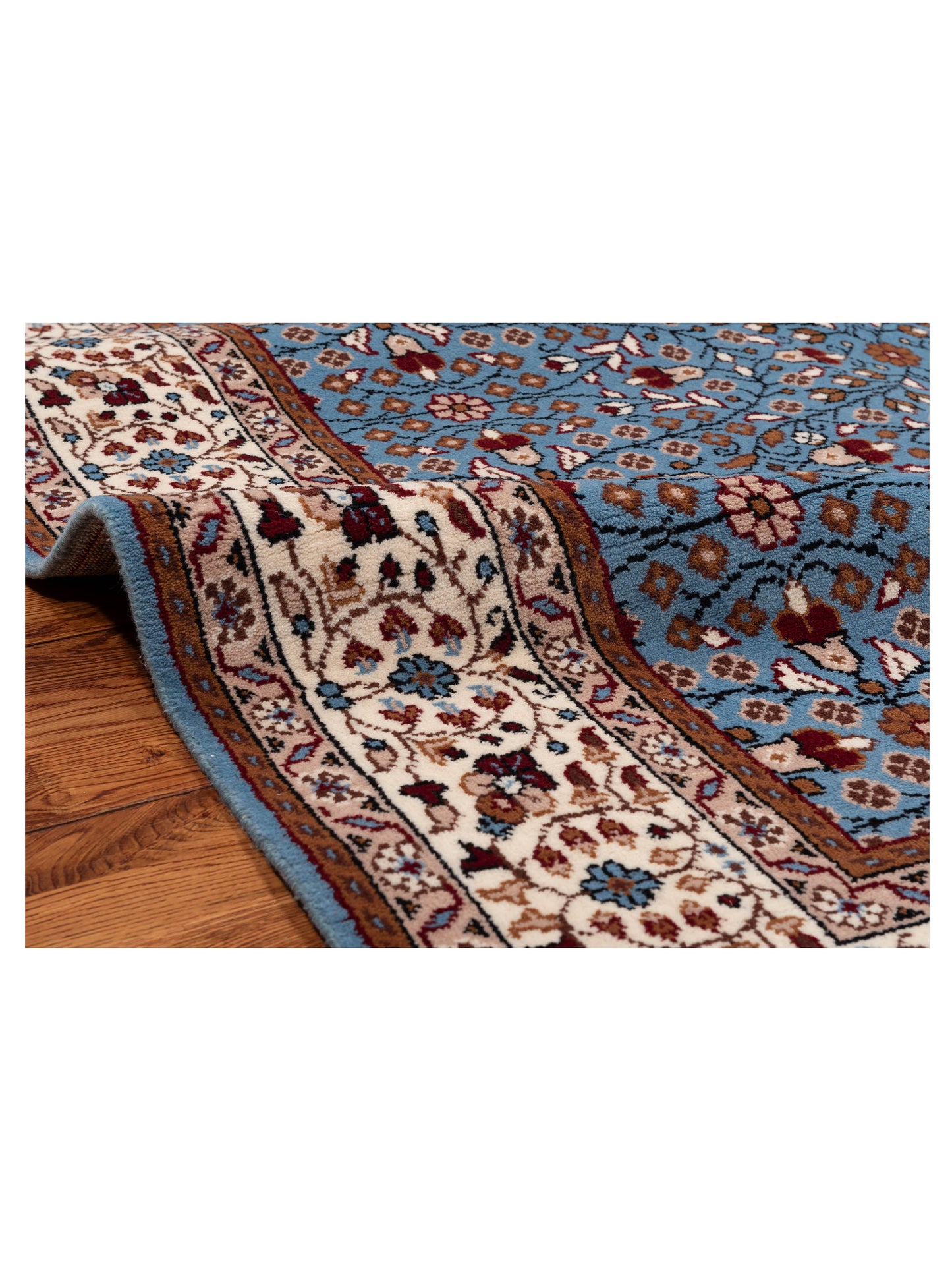 Kayseri 153032 Blue Ivory 4.11x6.11 Hand Knotted Rug