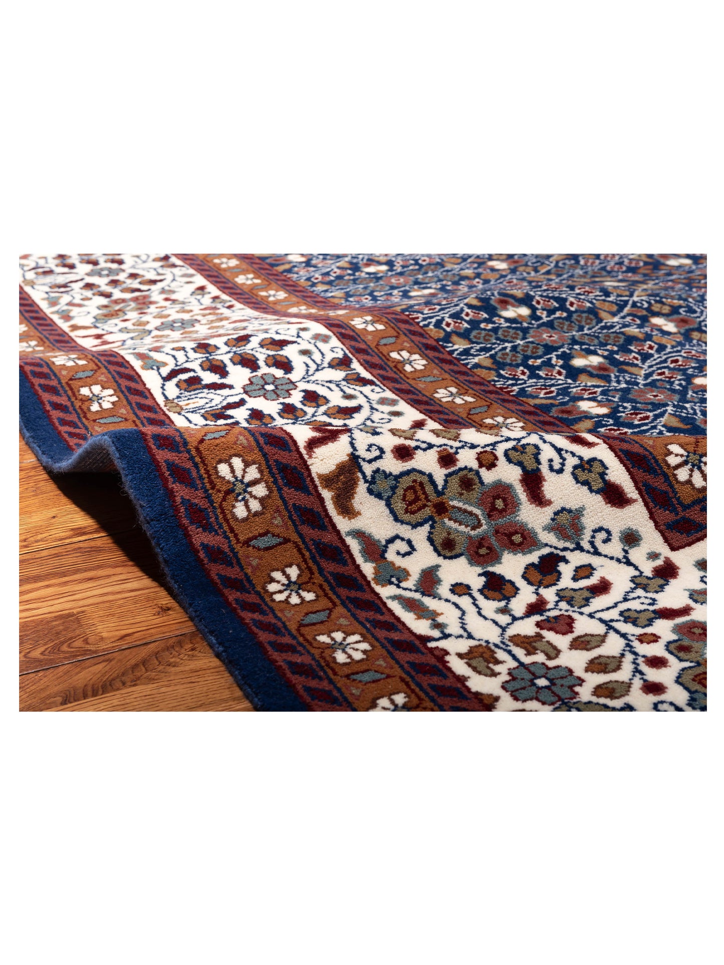 Kayseri 153053 Blue Ivory 10.1x13 Hand Knotted Rug