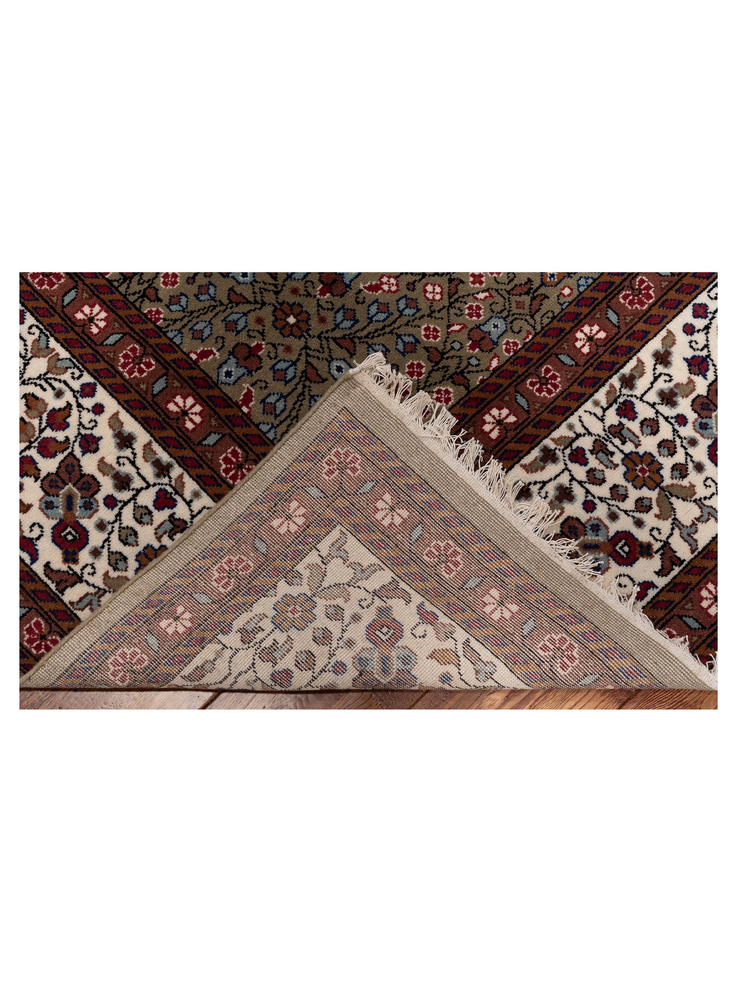 Kayseri 153054 Green Ivory 9.11x13.3 Hand Knotted Rug