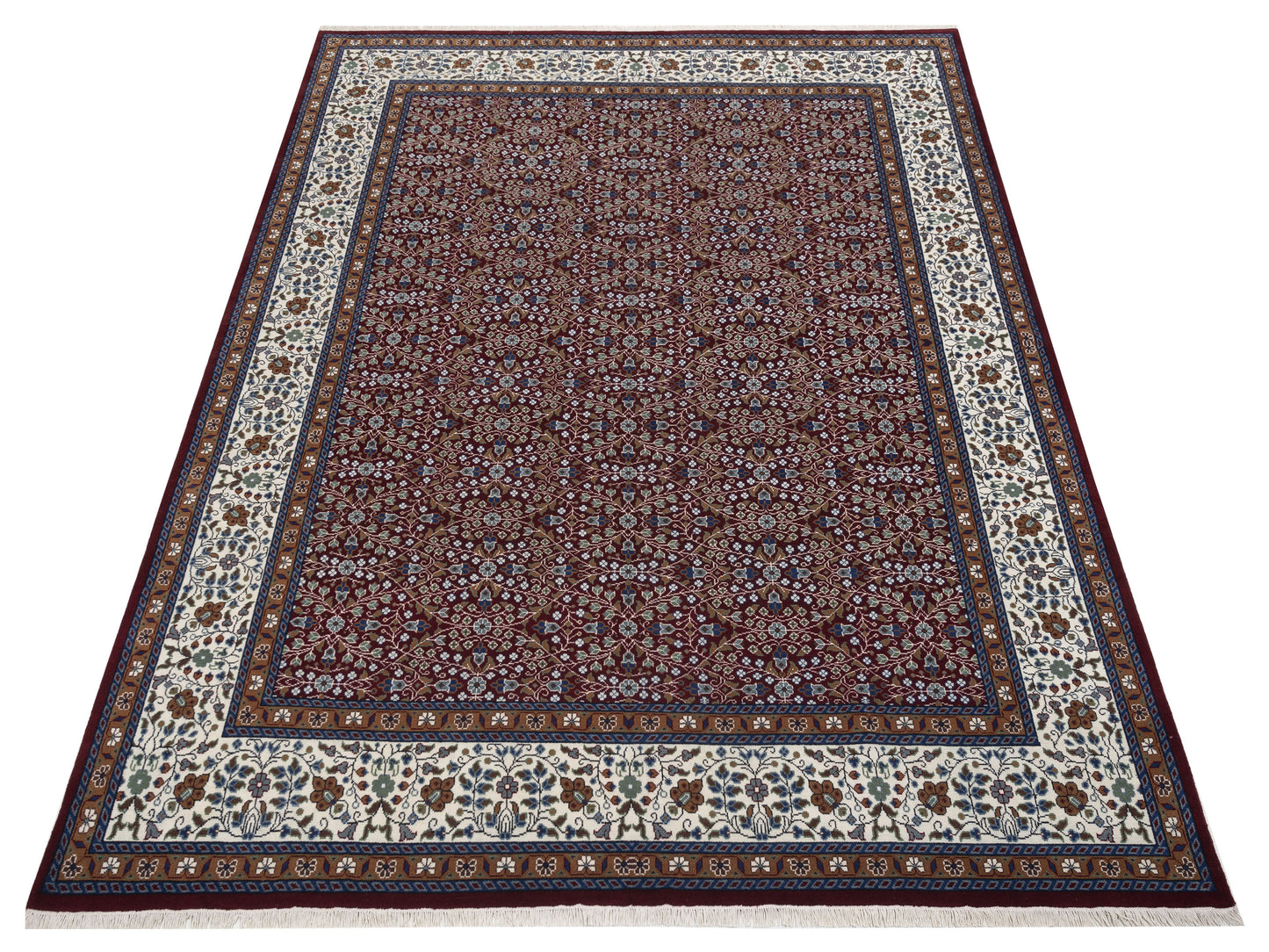 Kayseri 153129 Red Ivory 10.1x13.5 Hand Knotted Rug
