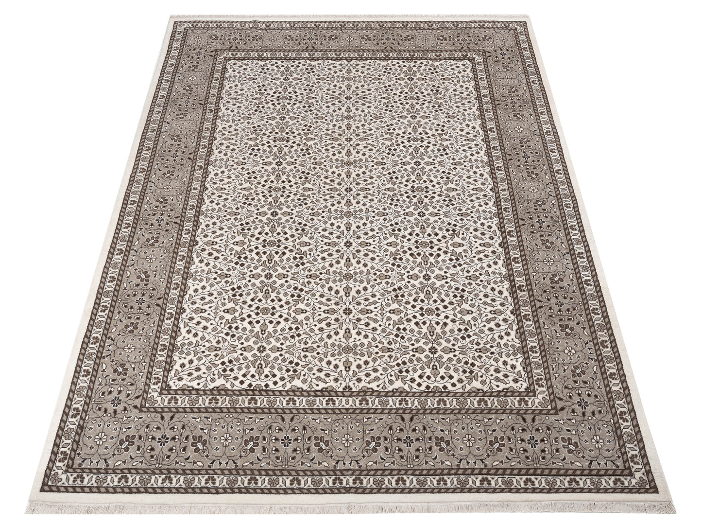 Kayseri 153130 Ivory Brown 8.10x12 Hand Knotted Rug
