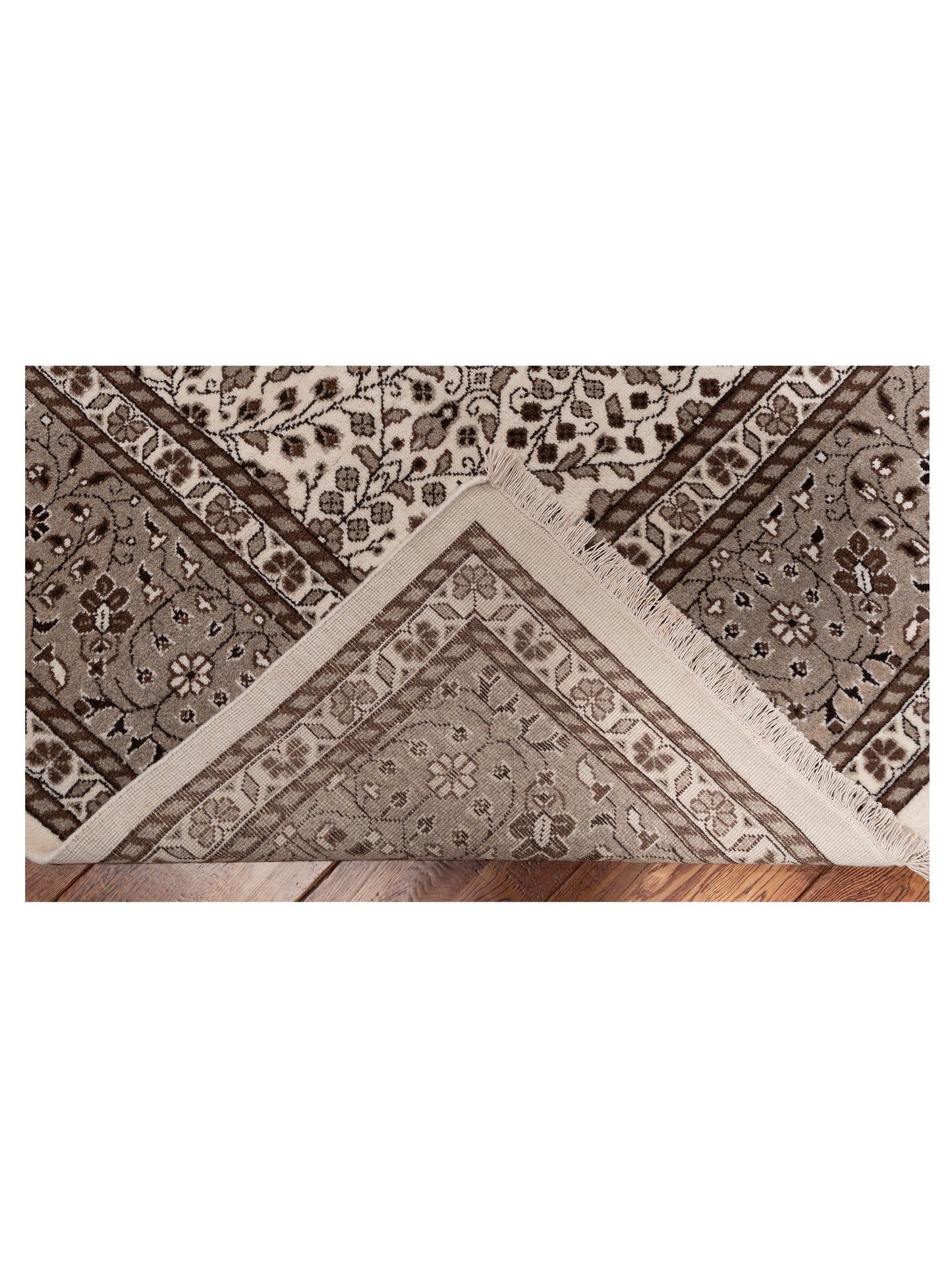 Kayseri 153130 Ivory Brown 8.10x12 Hand Knotted Rug