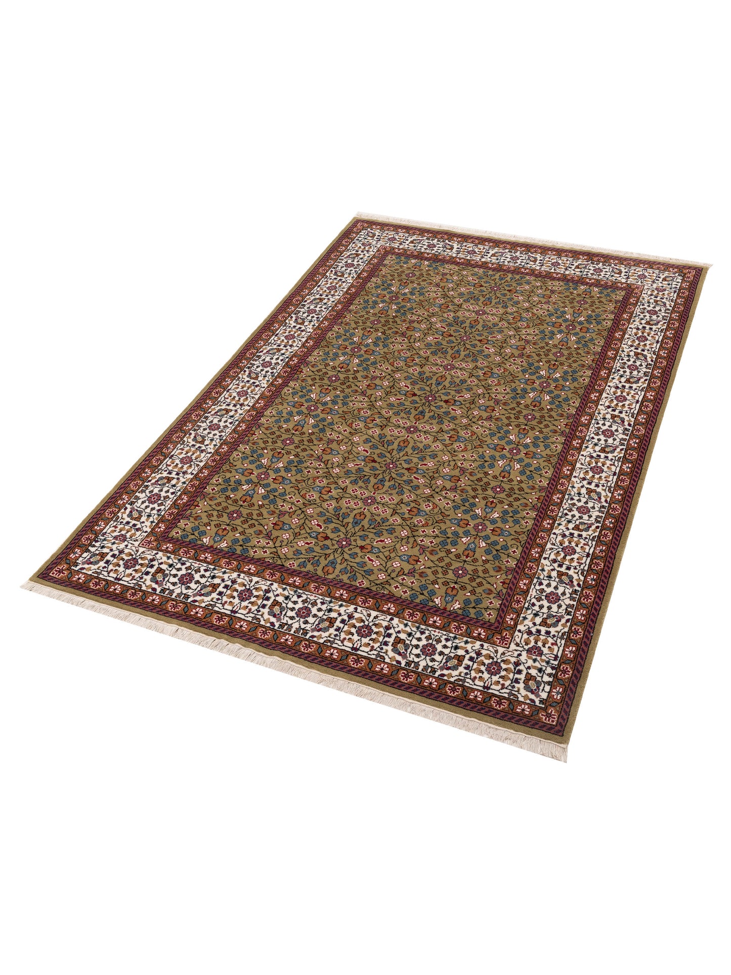 Kayseri 153137 Green Ivory 7.1x10 Hand Knotted Rug