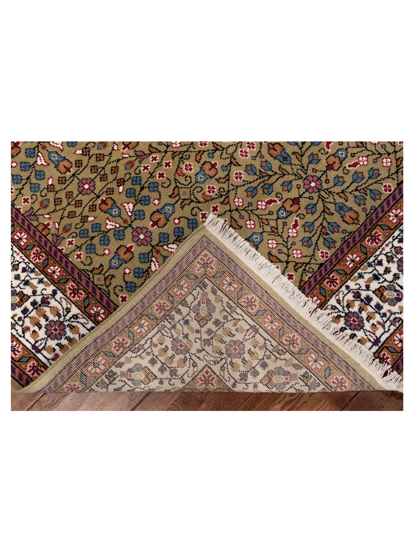 Kayseri 153137 Green Ivory 7.1x10 Hand Knotted Rug
