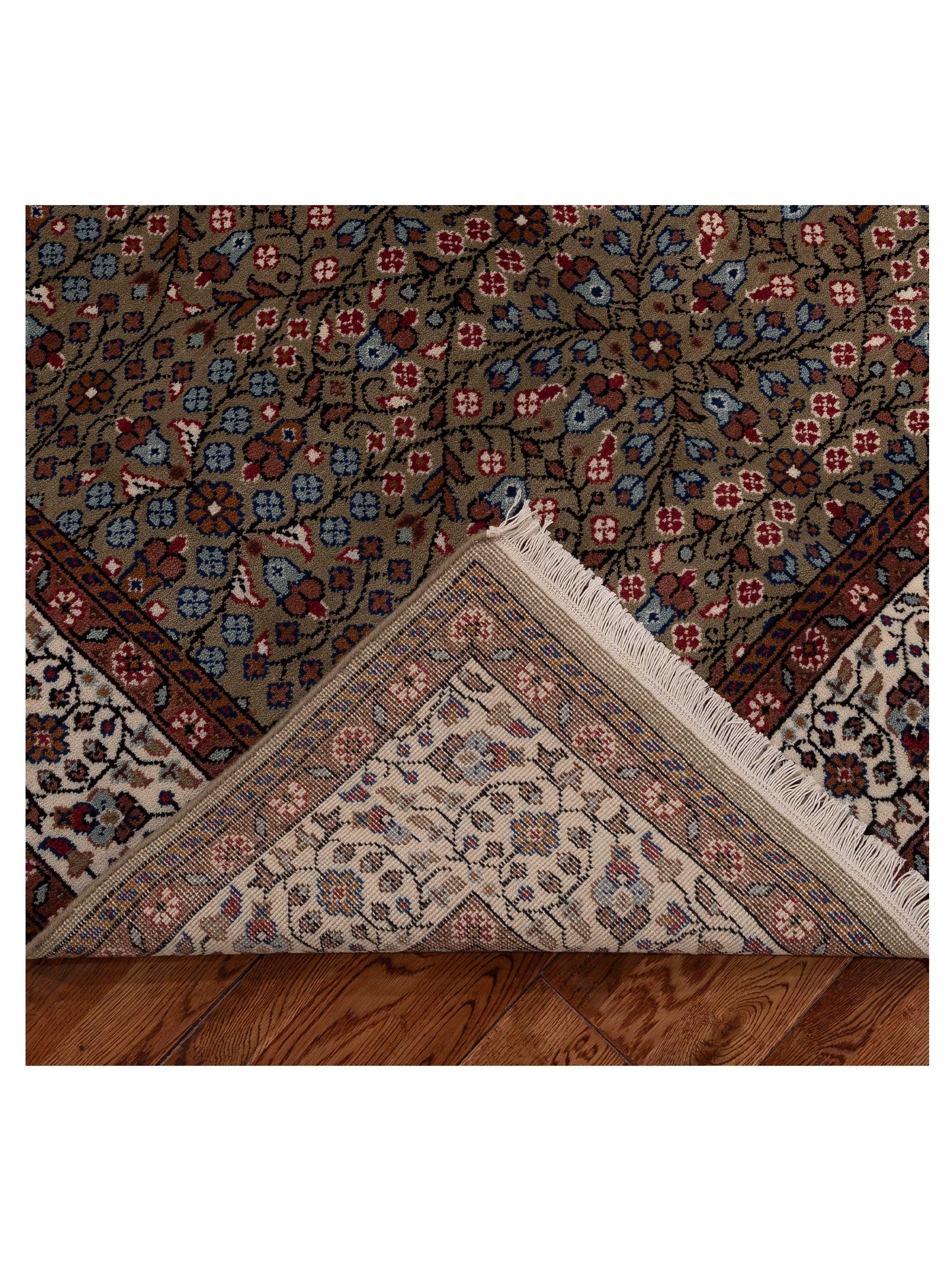 Kayseri 153144 Green Ivory 5.8x8 Hand Knotted Rug