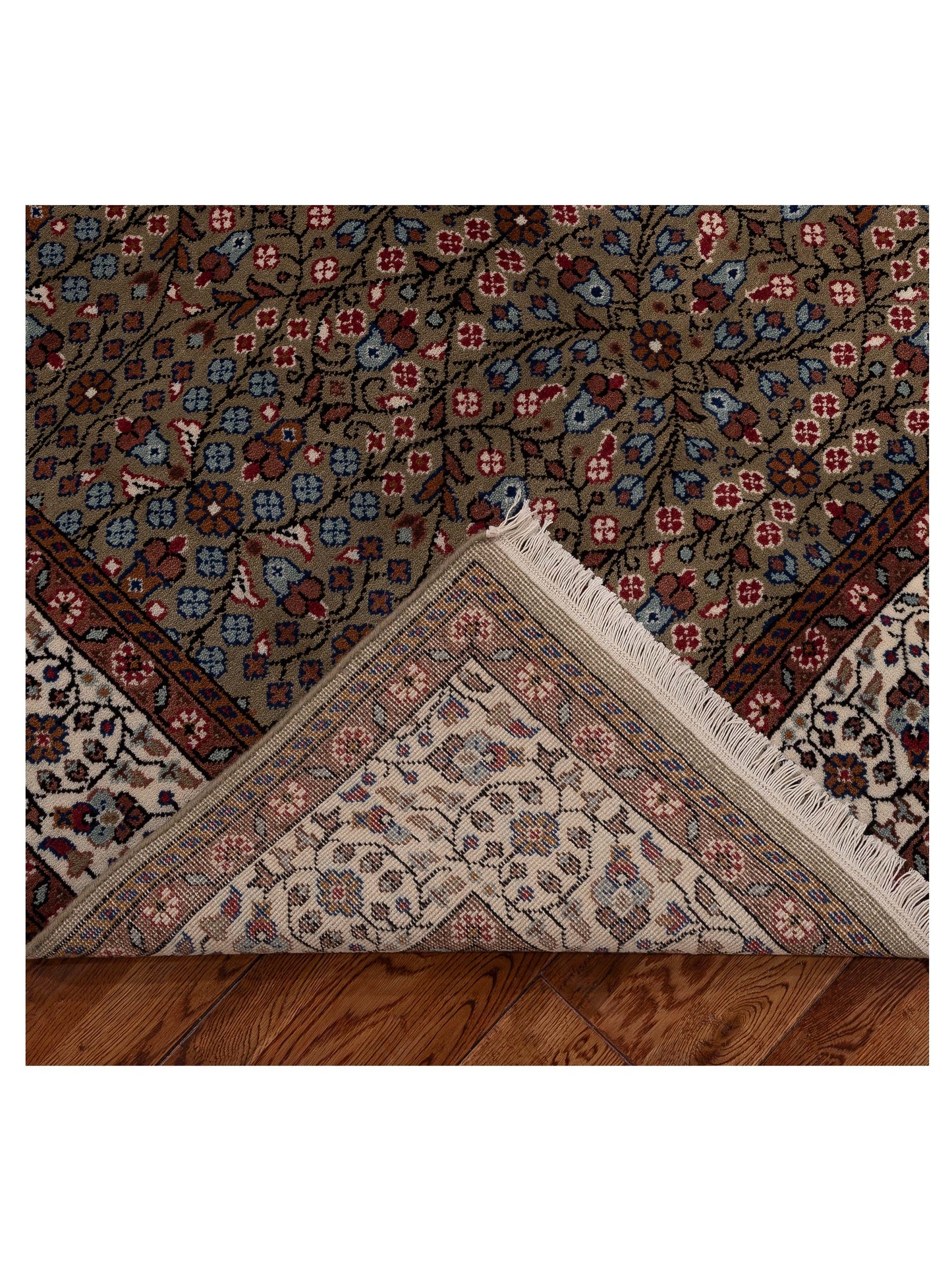 Kayseri 153145 Green Ivory 5.7x7.9 Hand Knotted Rug