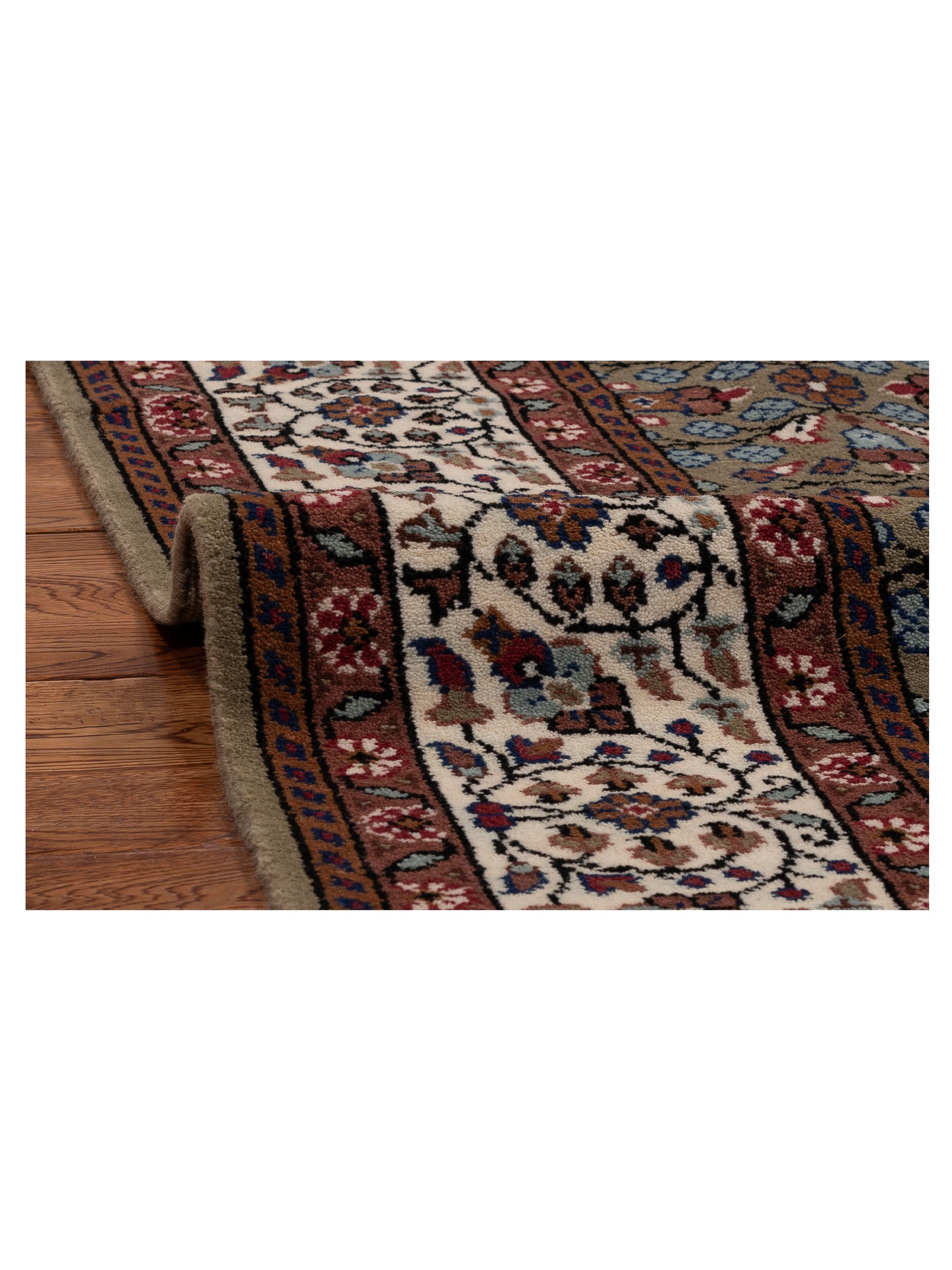 Kayseri 153145 Green Ivory 5.7x7.9 Hand Knotted Rug