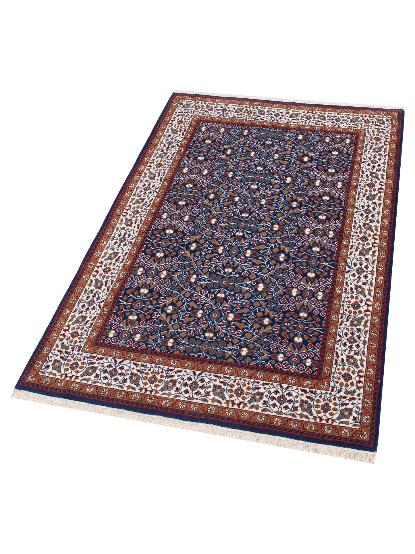 Kayseri 153149 Dark Blue Ivory 5x7.2 Hand Knotted Rug
