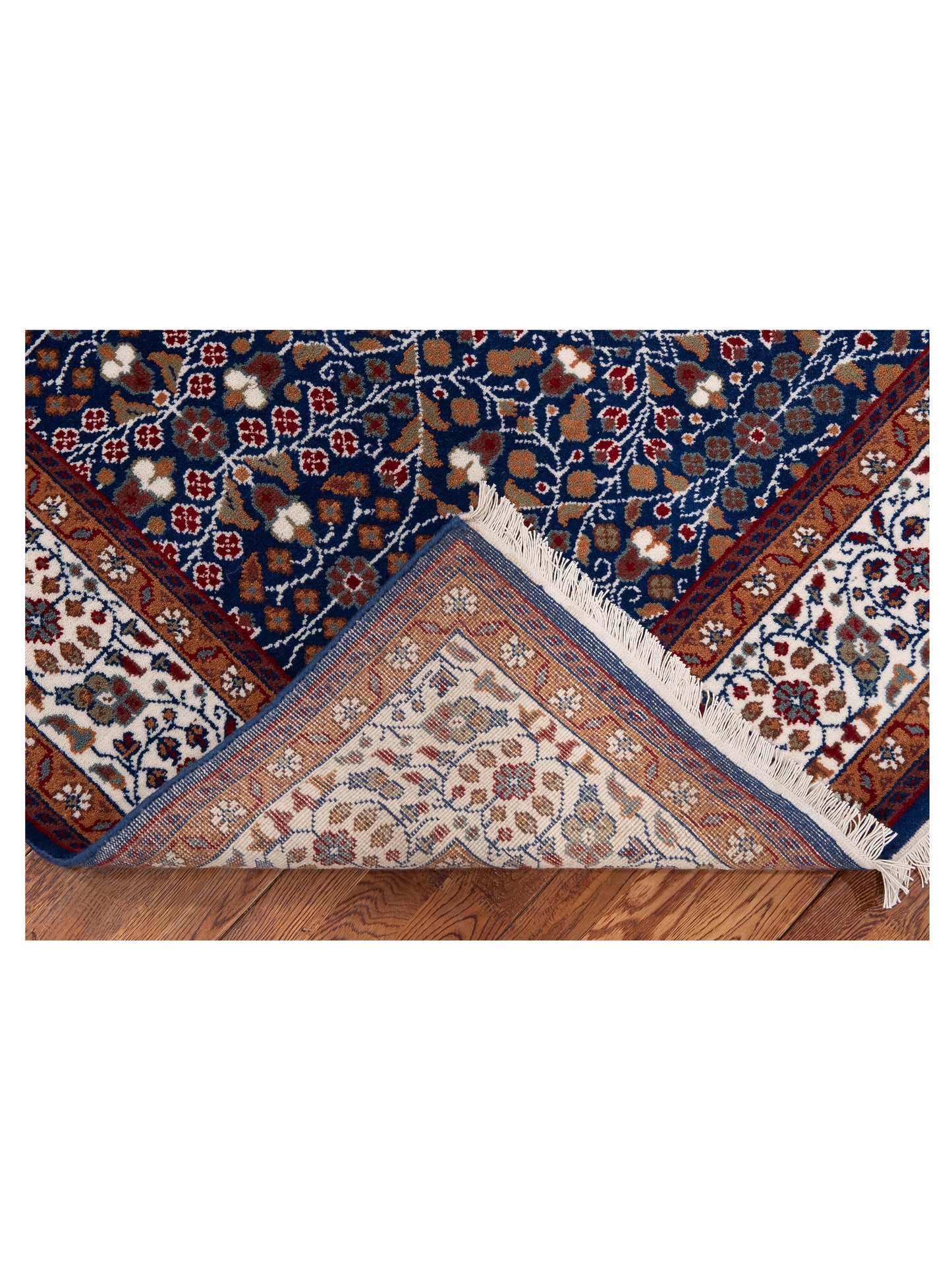 Kayseri 153149 Dark Blue Ivory 5x7.2 Hand Knotted Rug