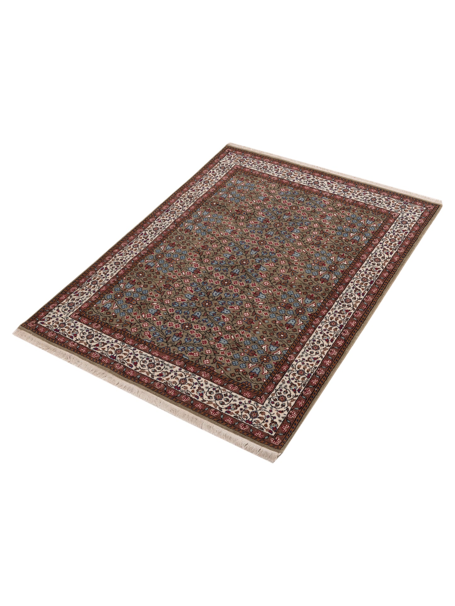 Kayseri 153153 Green Ivory 5x6.11 Hand Knotted Rug