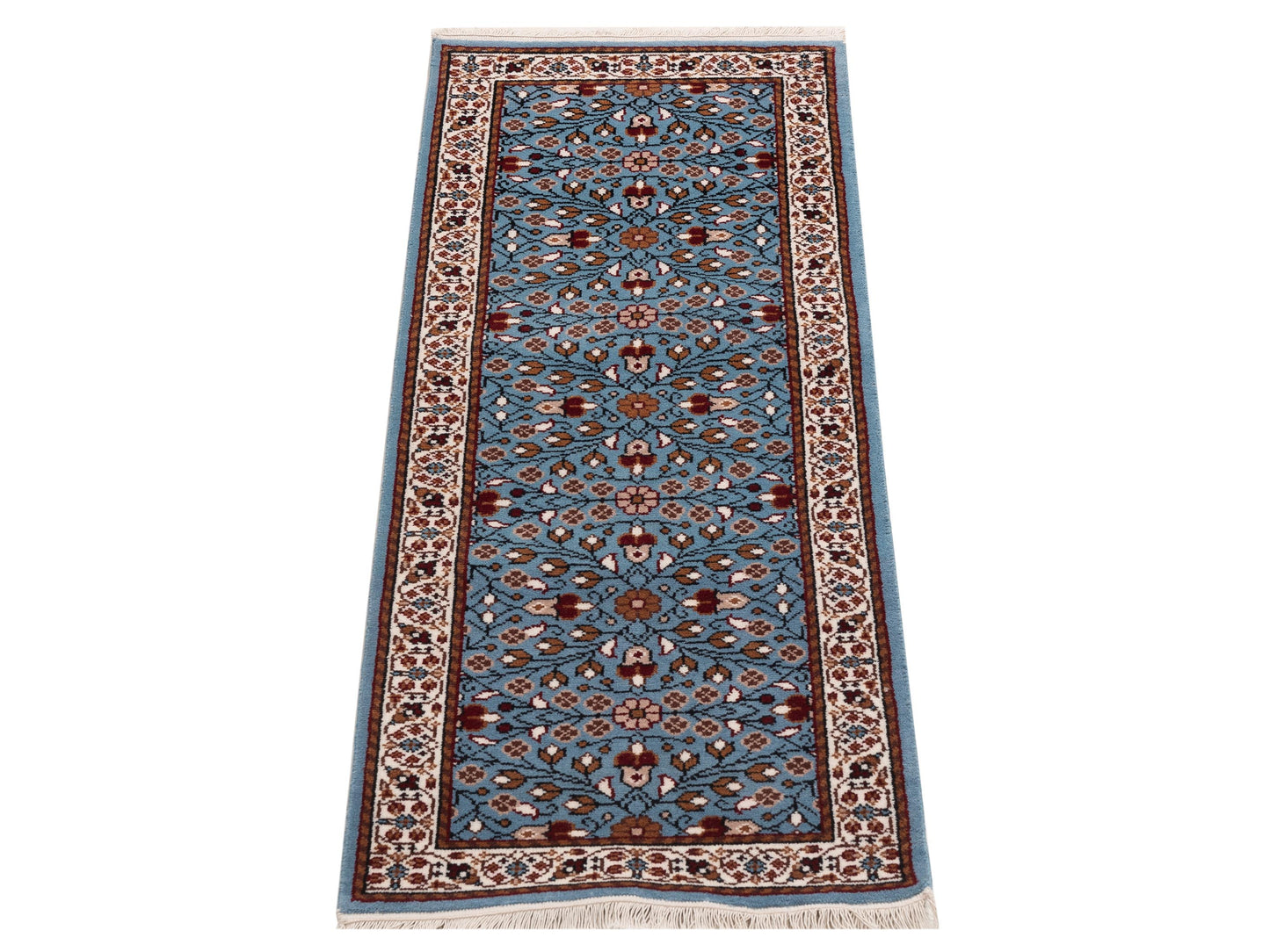 Kayseri 153211 Blue Ivory 2.1x6.1 Hand Knotted Rug