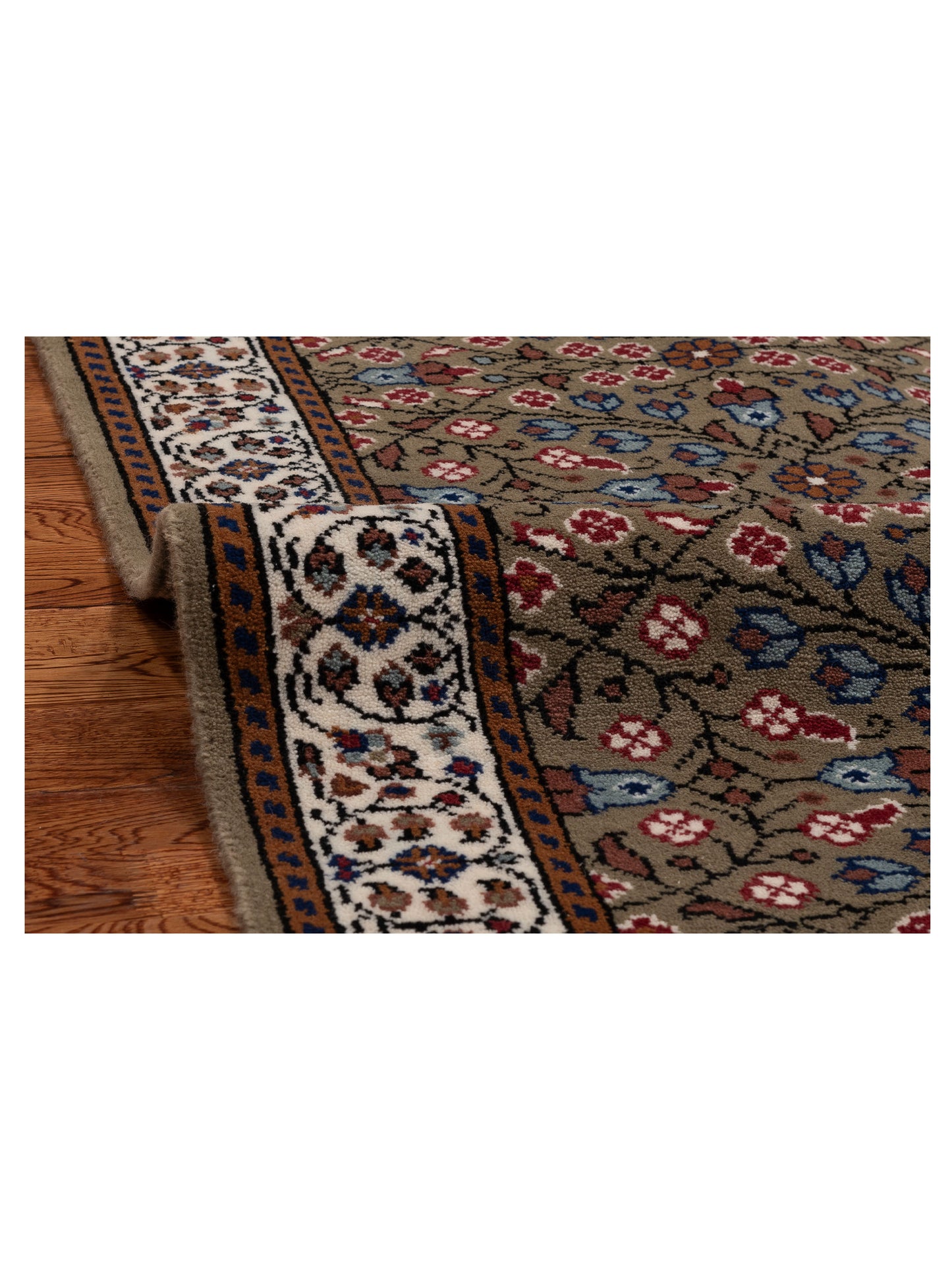 Kayseri 153223 Green Ivory 2.9x8 Hand Knotted Rug