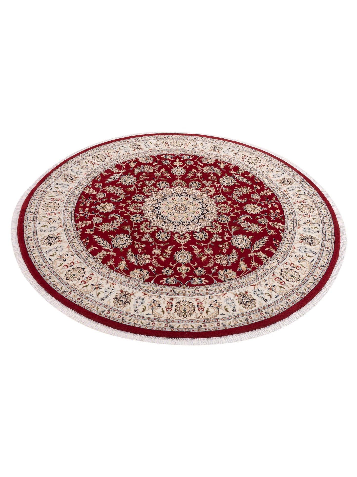 Nain 153335 Red Ivory 9.1x9.1 Hand Knotted Rug