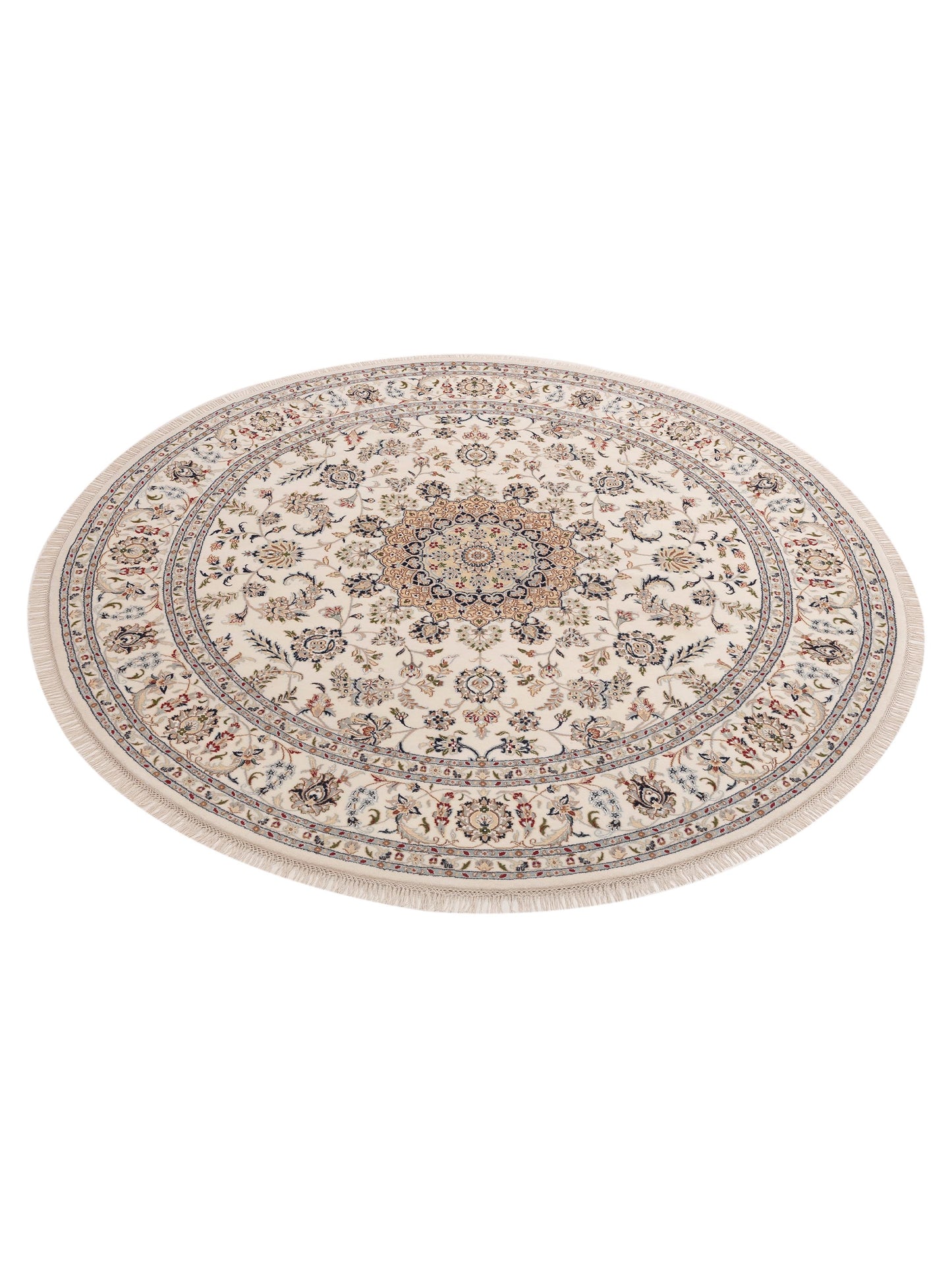 Nain 153337 Ivory Ivory 8.11x9.1 Hand Knotted Rug