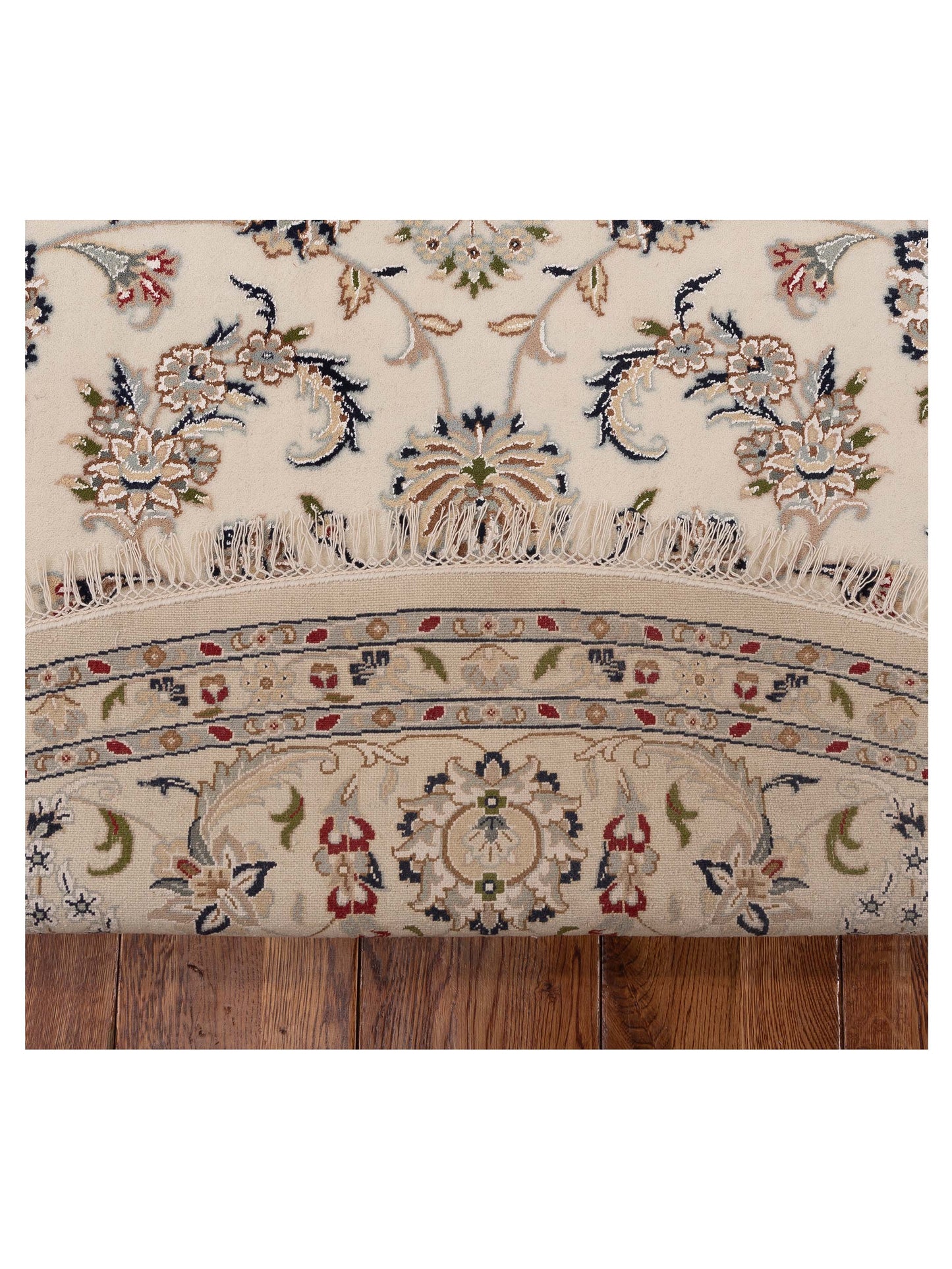 Nain 153337 Ivory Ivory 8.11x9.1 Hand Knotted Rug
