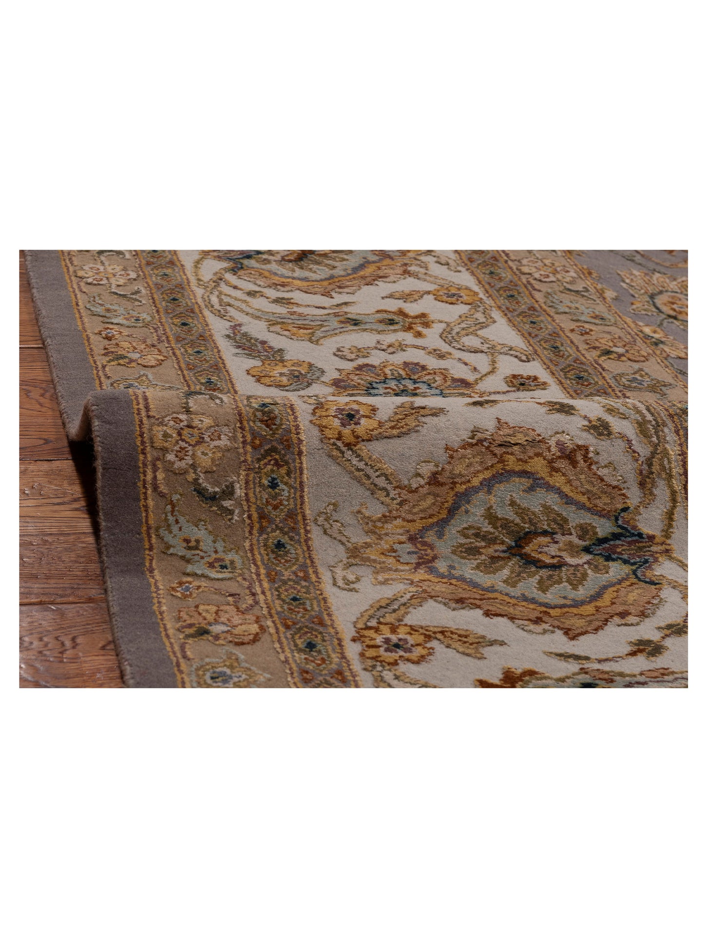 Imperial Silk 153358 Gray Ivory 10x14.1 Hand Knotted Rug