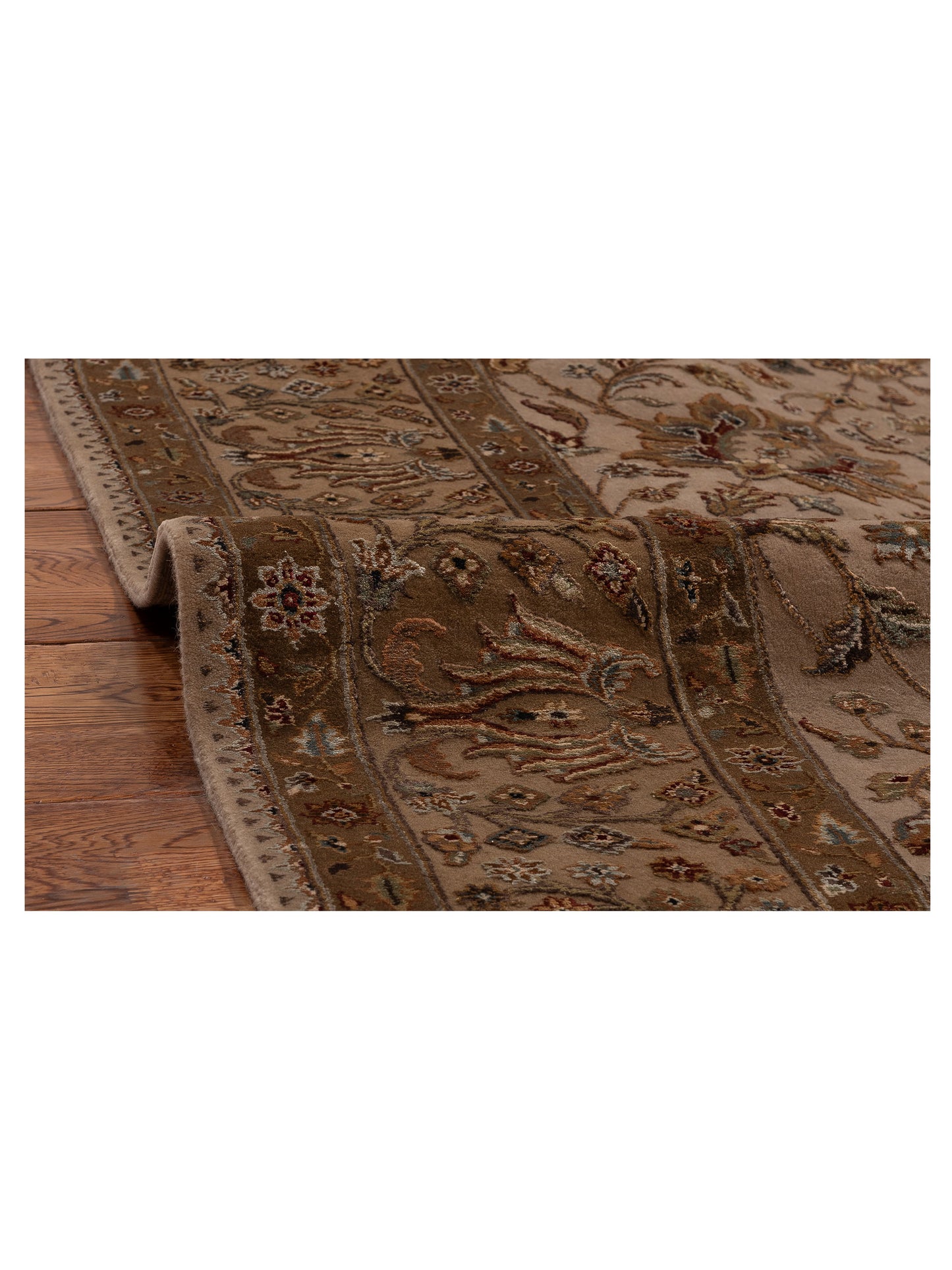 Imperial Silk 153370 Brown Gold 6.2x9 Hand Knotted Rug