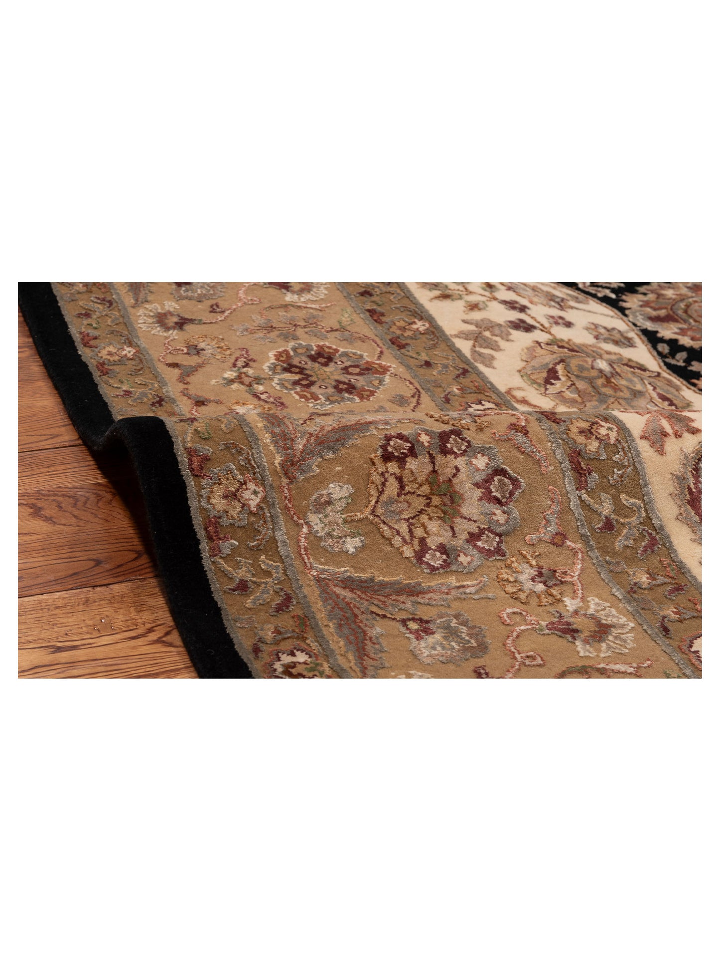 Imperial Silk 153373 Black Gold 7.8x9.11 Hand Knotted Rug