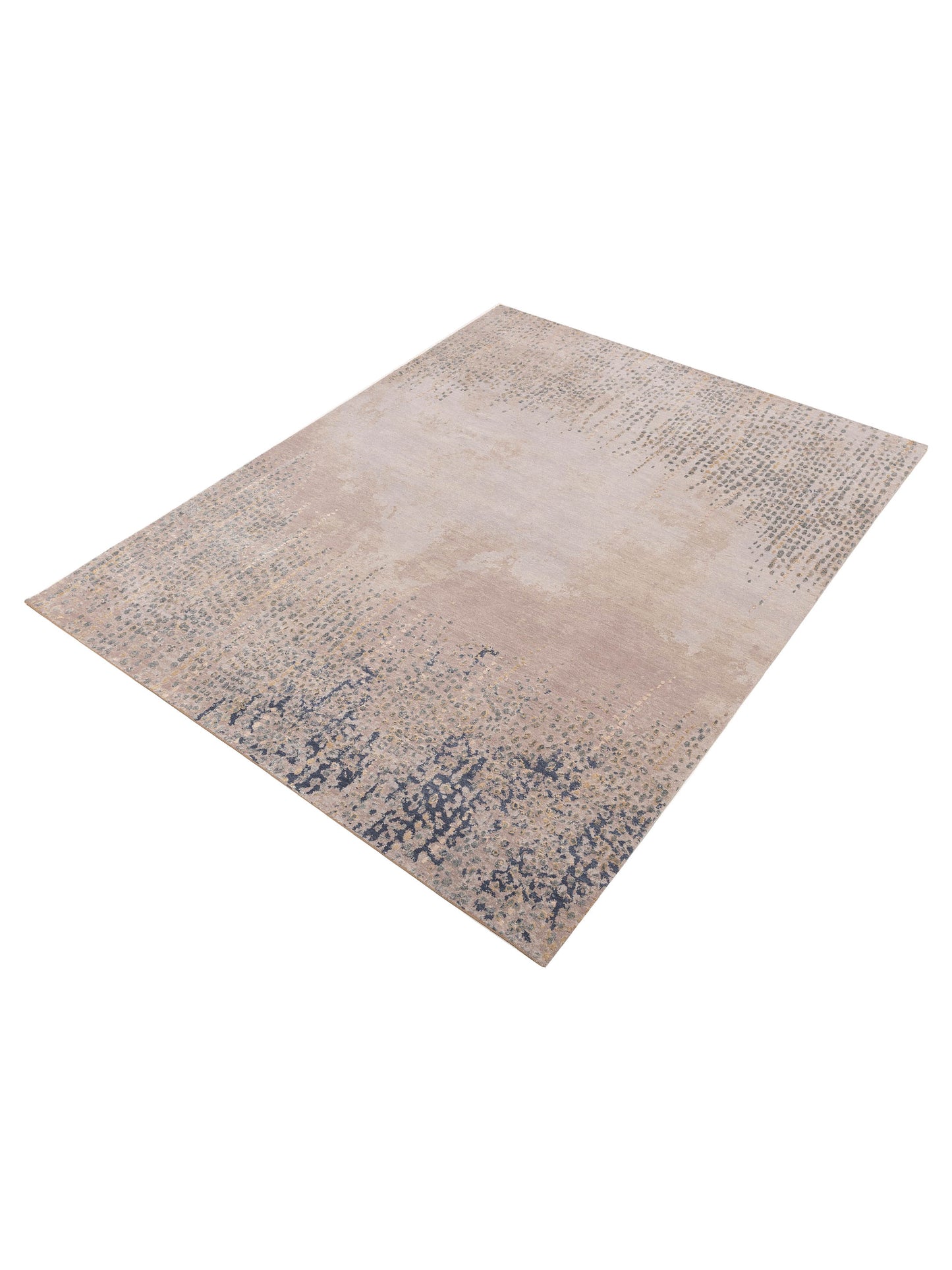 Dazzling 153374 Beige Gray 8x10.2 Hand Knotted Rug