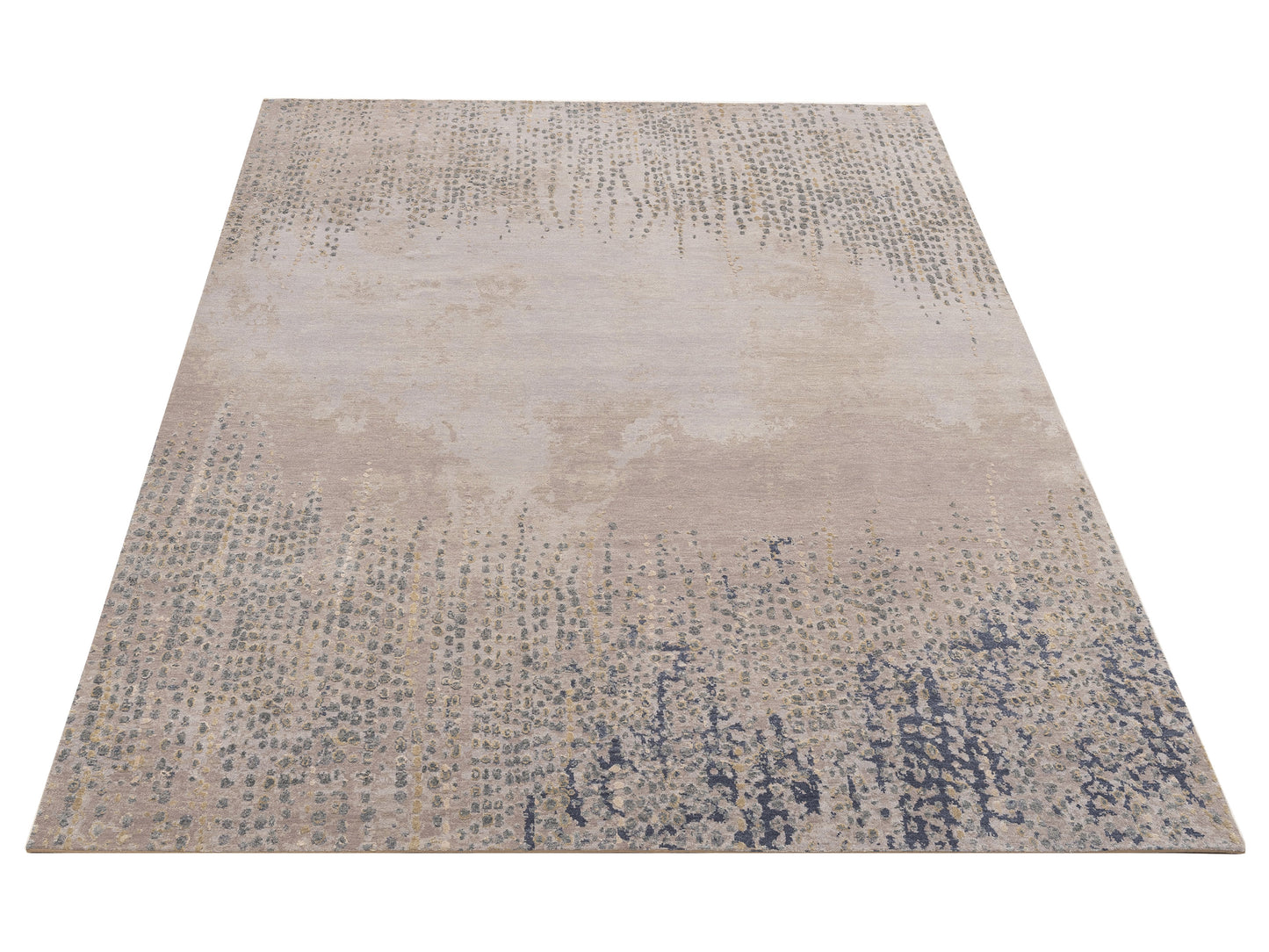 Dazzling 153374 Beige Gray 8x10.2 Hand Knotted Rug