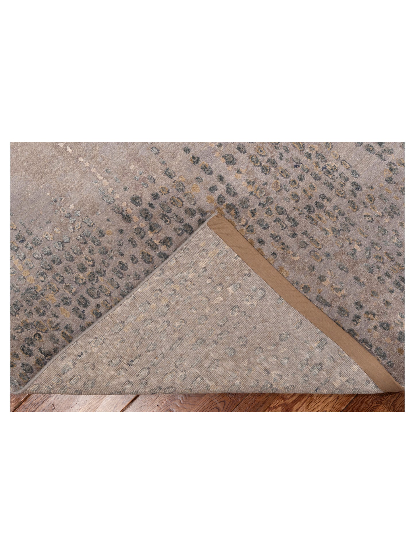 Dazzling 153374 Beige Gray 8x10.2 Hand Knotted Rug