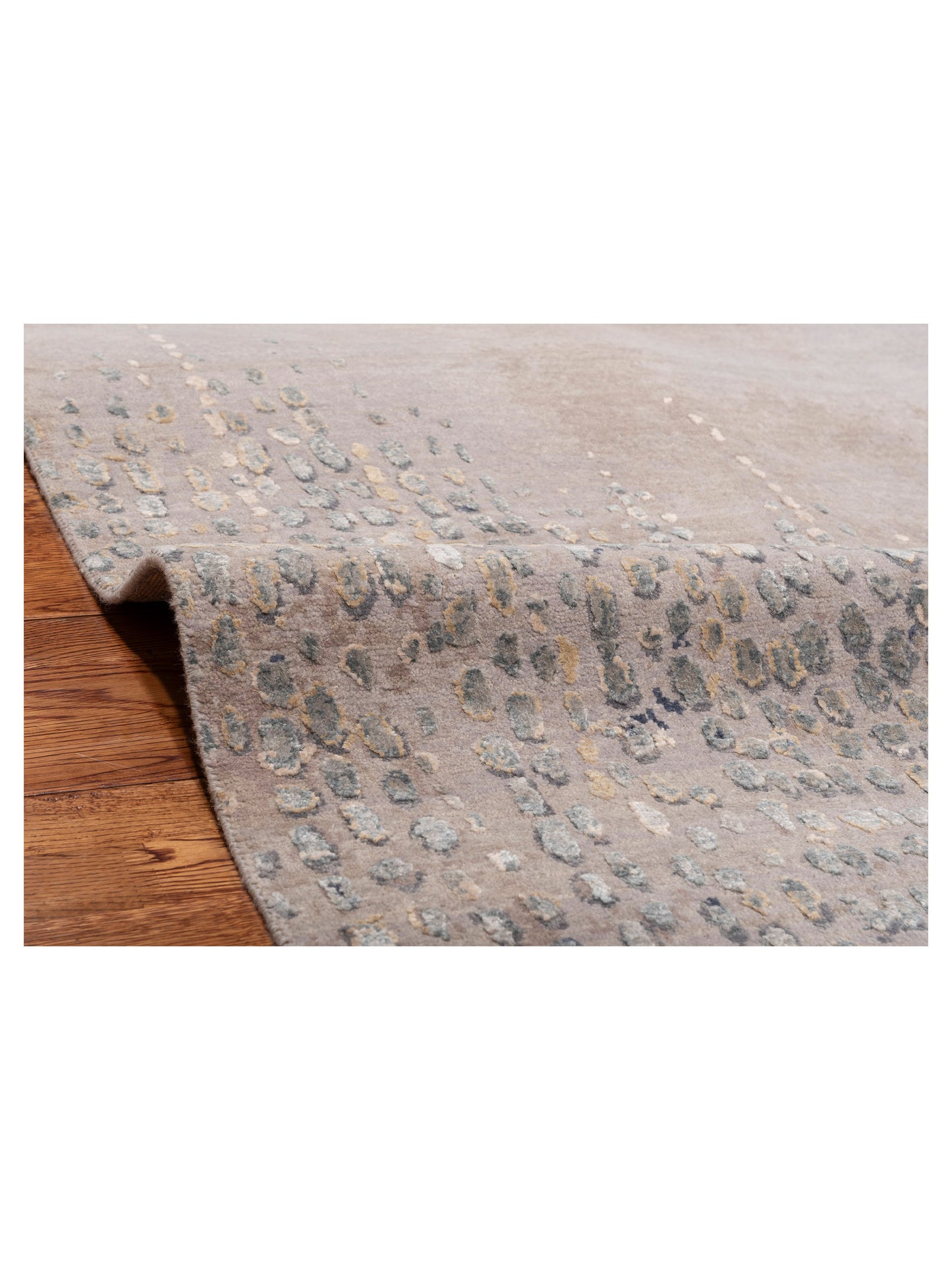 Dazzling 153374 Beige Gray 8x10.2 Hand Knotted Rug
