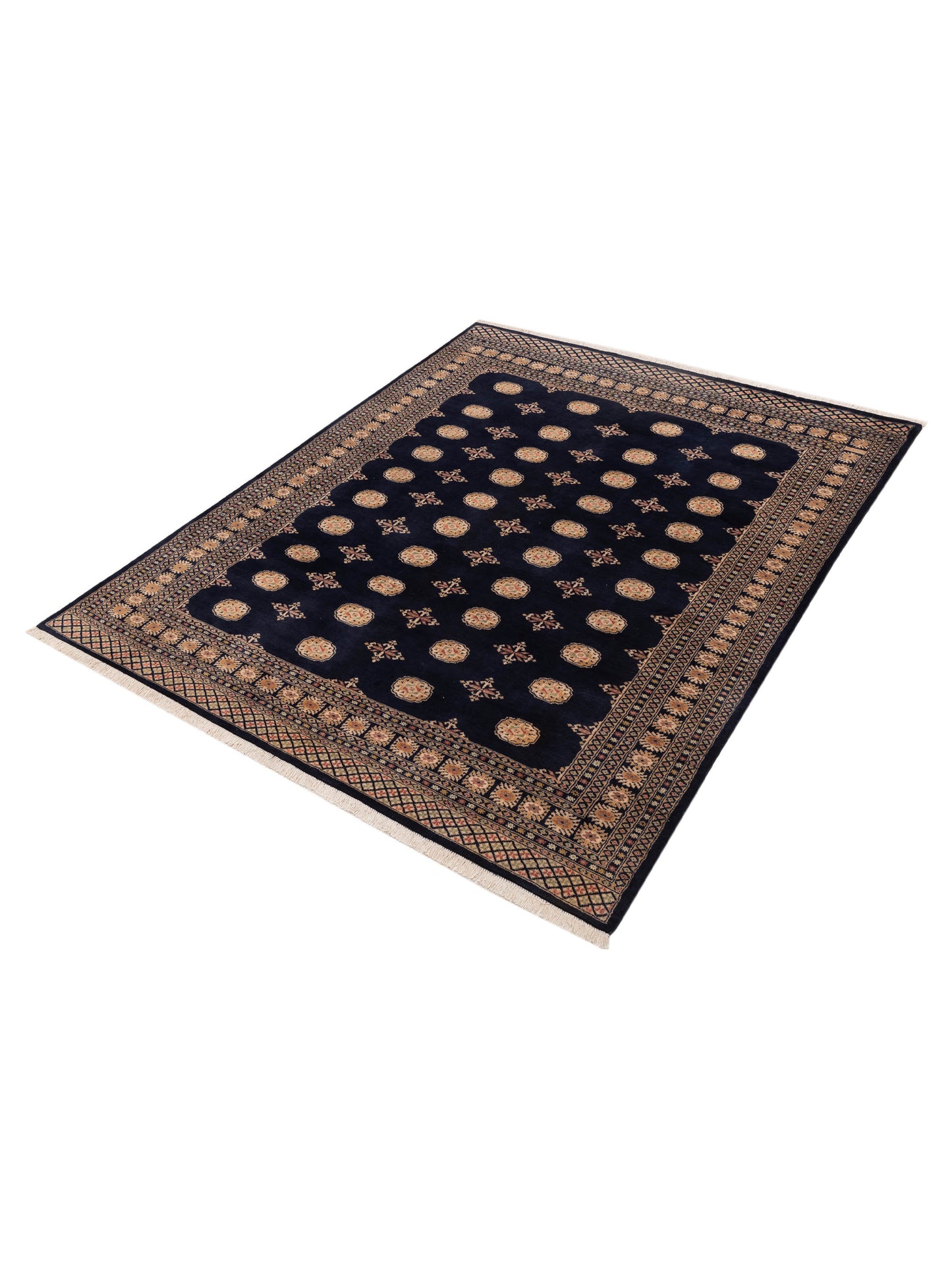 Bokhara 153404 Blue Blue 8.2x10.4 Hand Knotted Rug