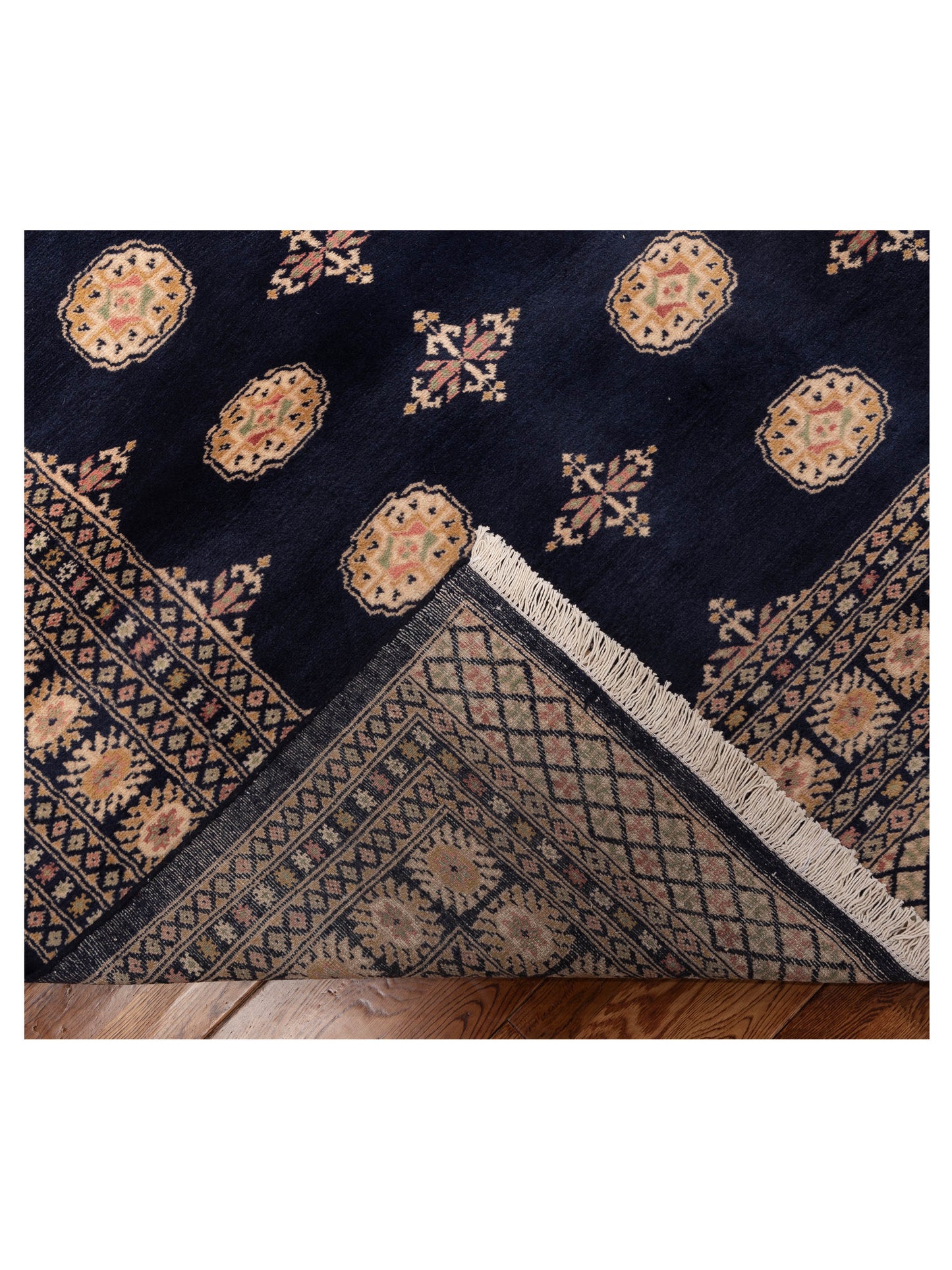 Bokhara 153404 Blue Blue 8.2x10.4 Hand Knotted Rug
