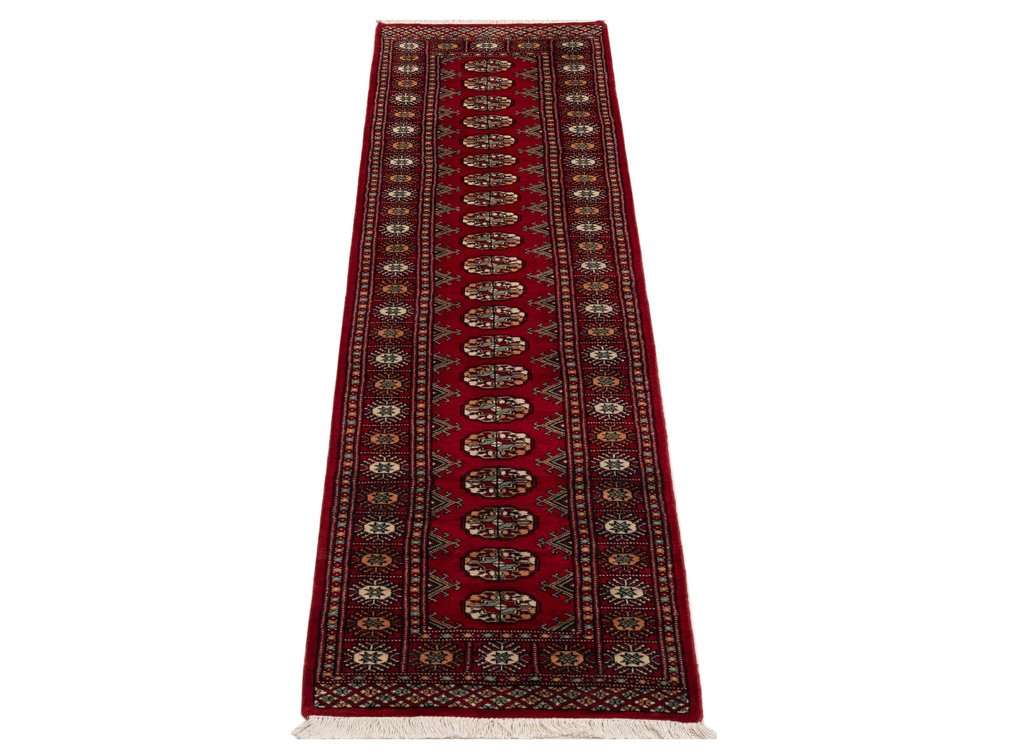 Bokhara 153405 Red Red 2.7x10.1 Hand Knotted Rug