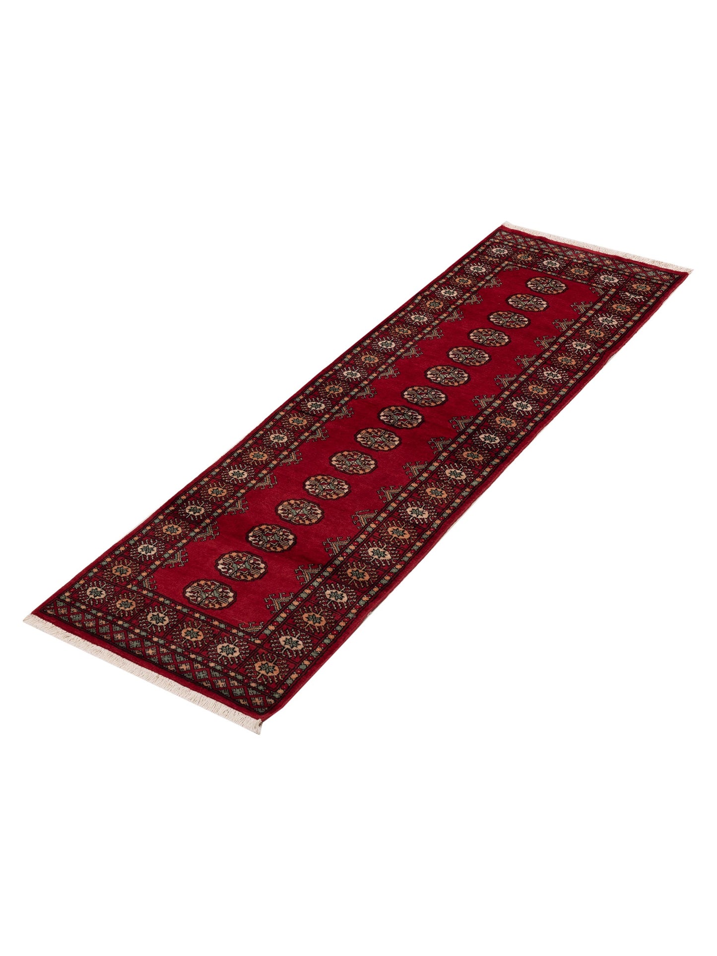 Bokhara 153443 Red Red 2.6x8.2 Hand Knotted Rug