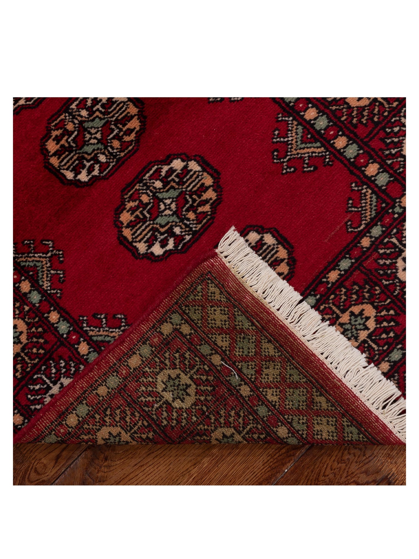 Bokhara 153443 Red Red 2.6x8.2 Hand Knotted Rug