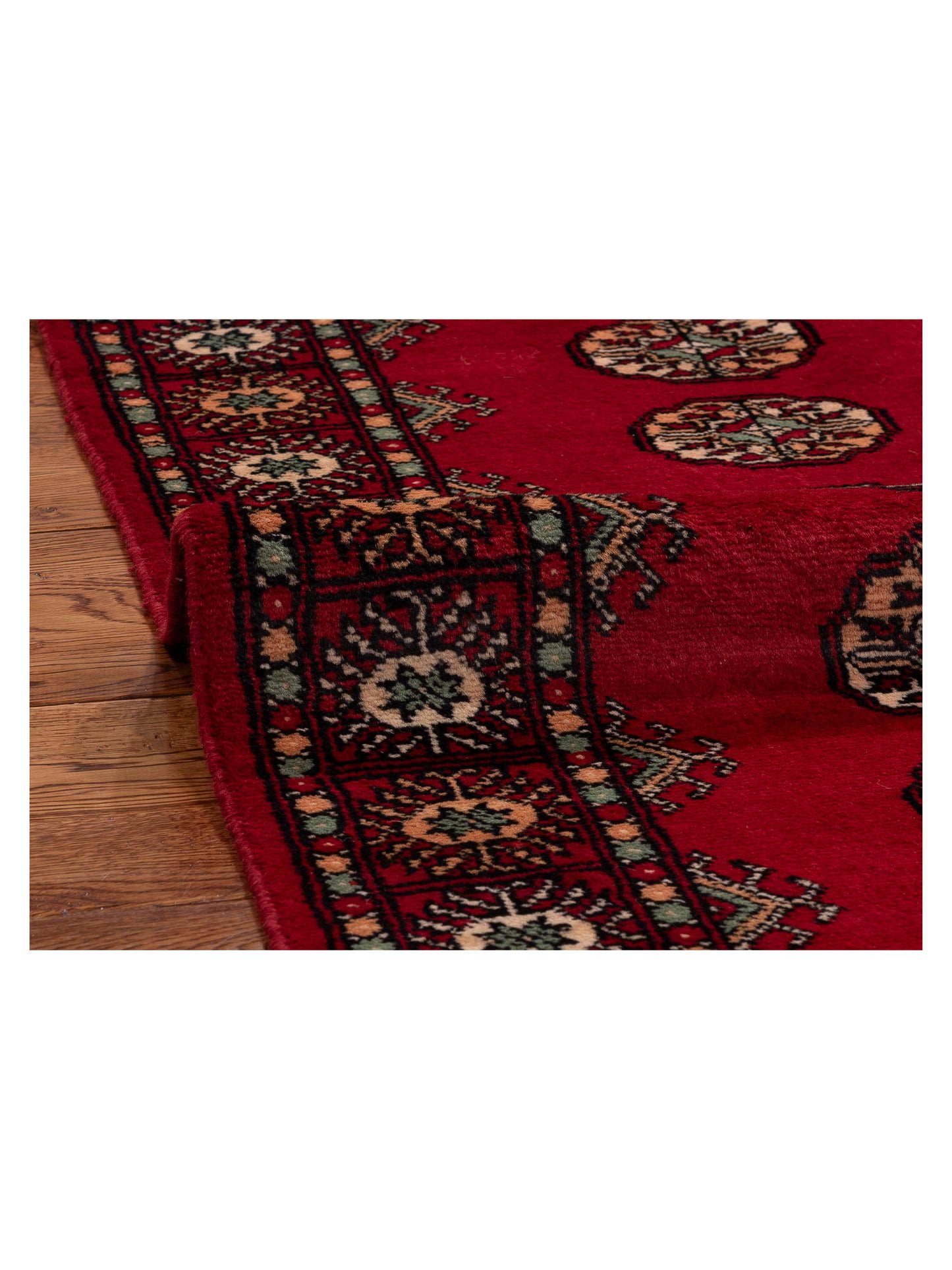 Bokhara 153443 Red Red 2.6x8.2 Hand Knotted Rug