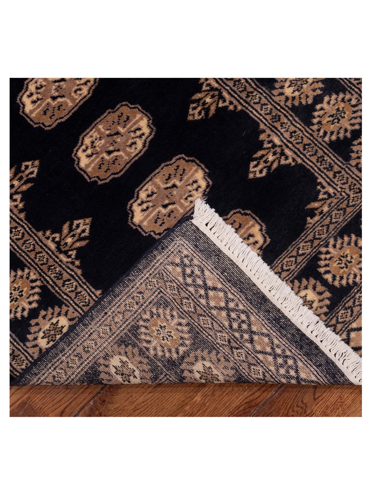 Bokhara 153447 Blue Blue 2.7x9.4 Hand Knotted Rug