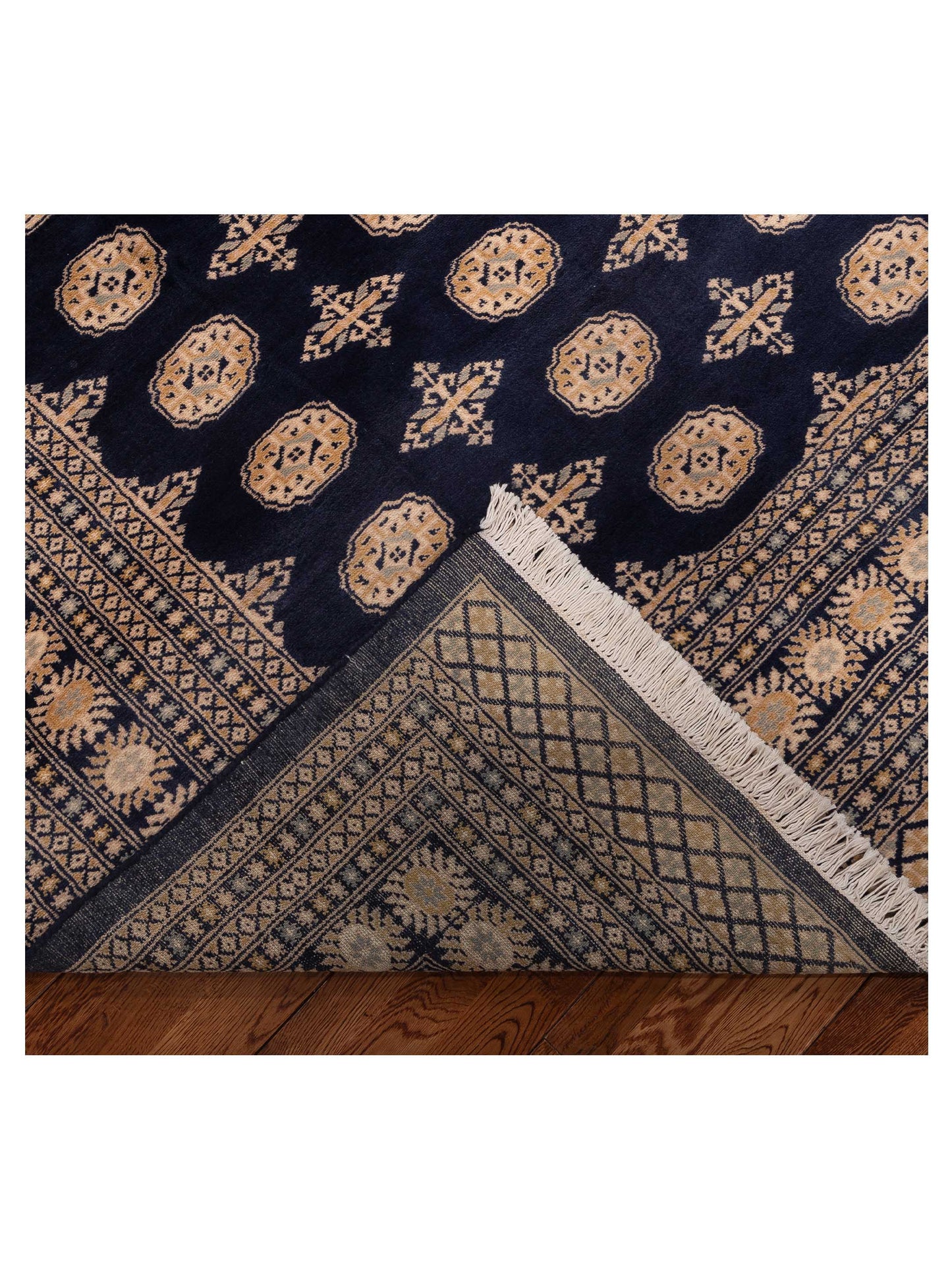 Bokhara 153465 Blue Blue 9.3x12.2 Hand Knotted Rug