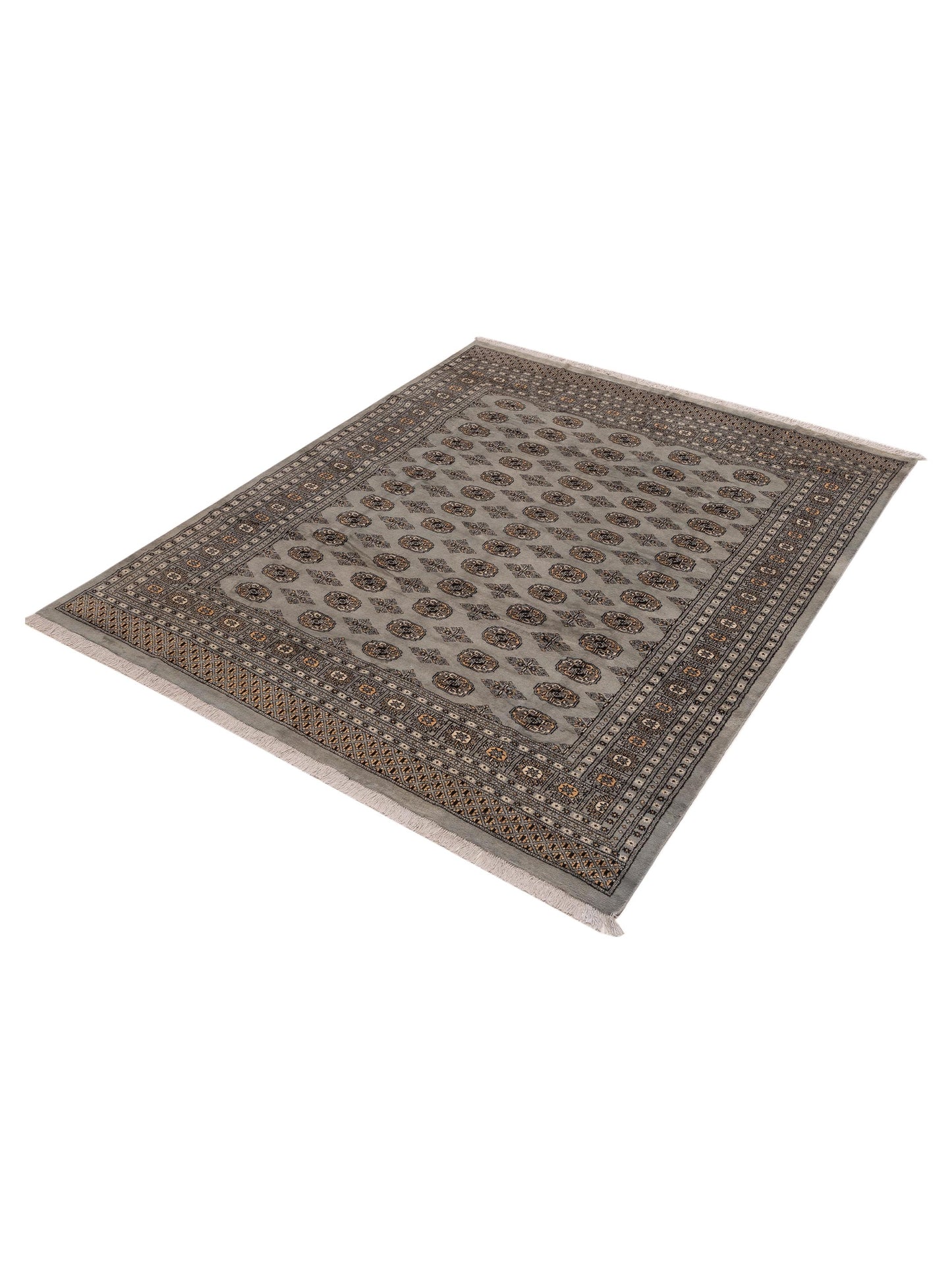 Bokhara 153467 Gray Gray 8.5x10.2 Hand Knotted Rug