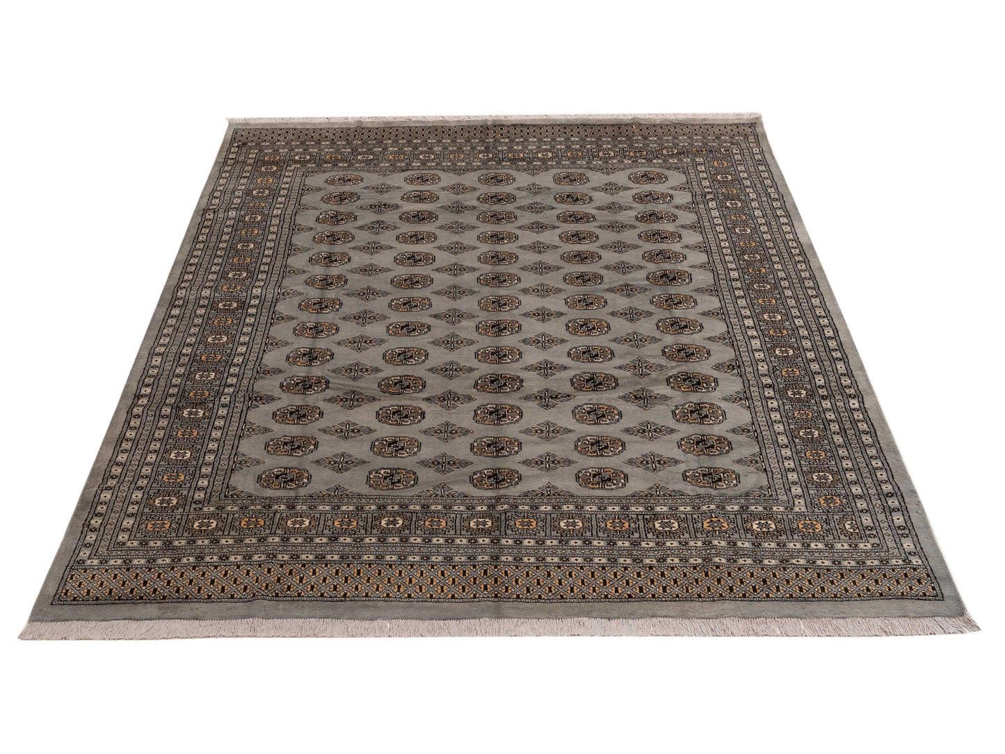 Bokhara 153467 Gray Gray 8.5x10.2 Hand Knotted Rug