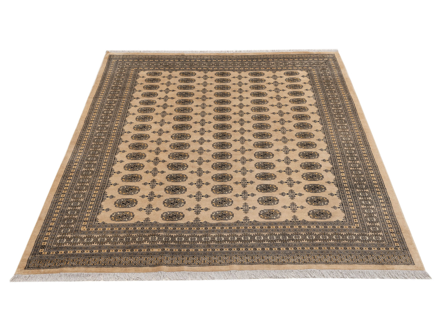 Bokhara 153468 Beige Beige 8.4x9.6 Hand Knotted Rug
