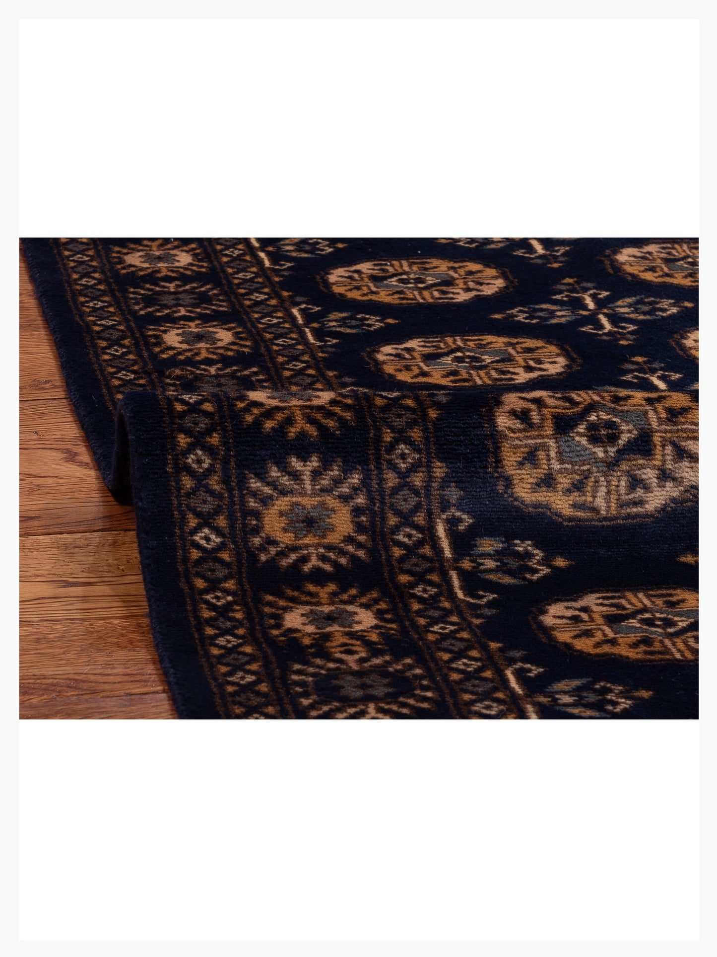Bokhara 153472 Blue Blue 2.7x11.5 Hand Knotted Rug