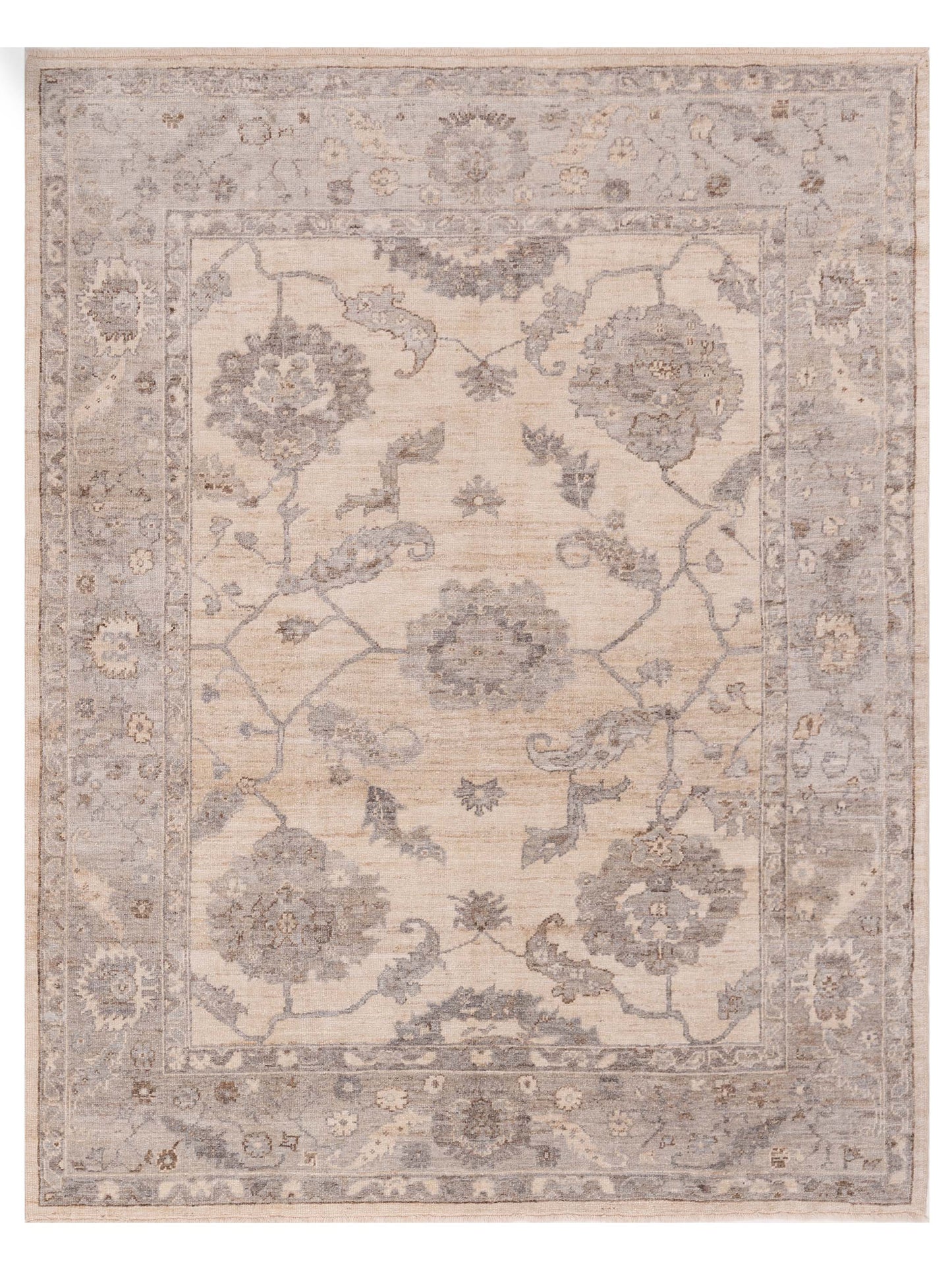 Anadol Angora Oushak Ivory Gray Traditional